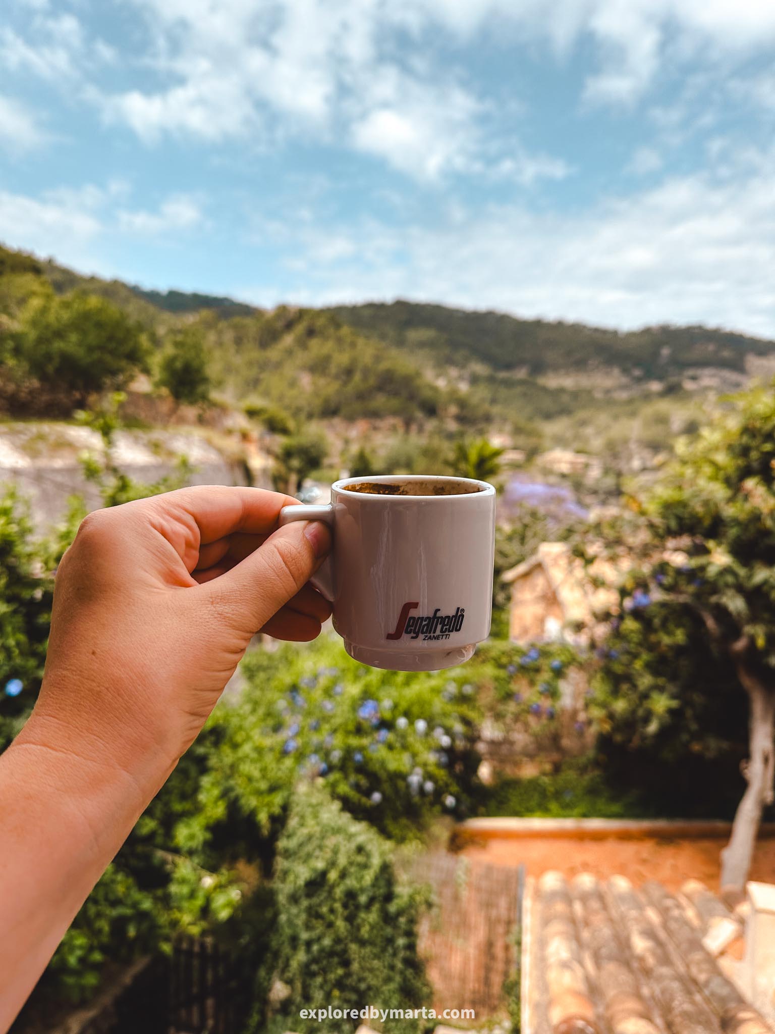 Deià, Mallorca, Spain-picturesque breakfast with a view of Deià