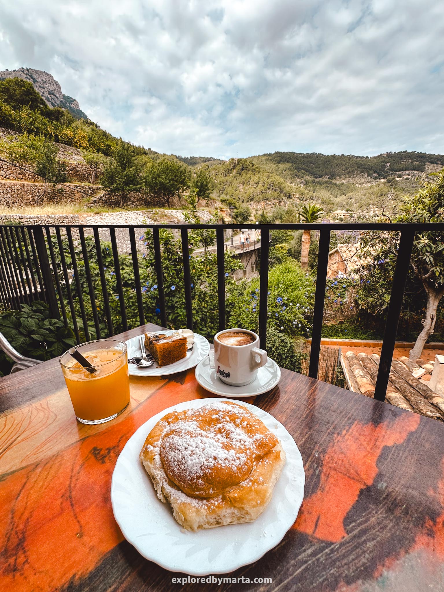 Deià, Mallorca, Spain-picturesque breakfast with a view of Deià