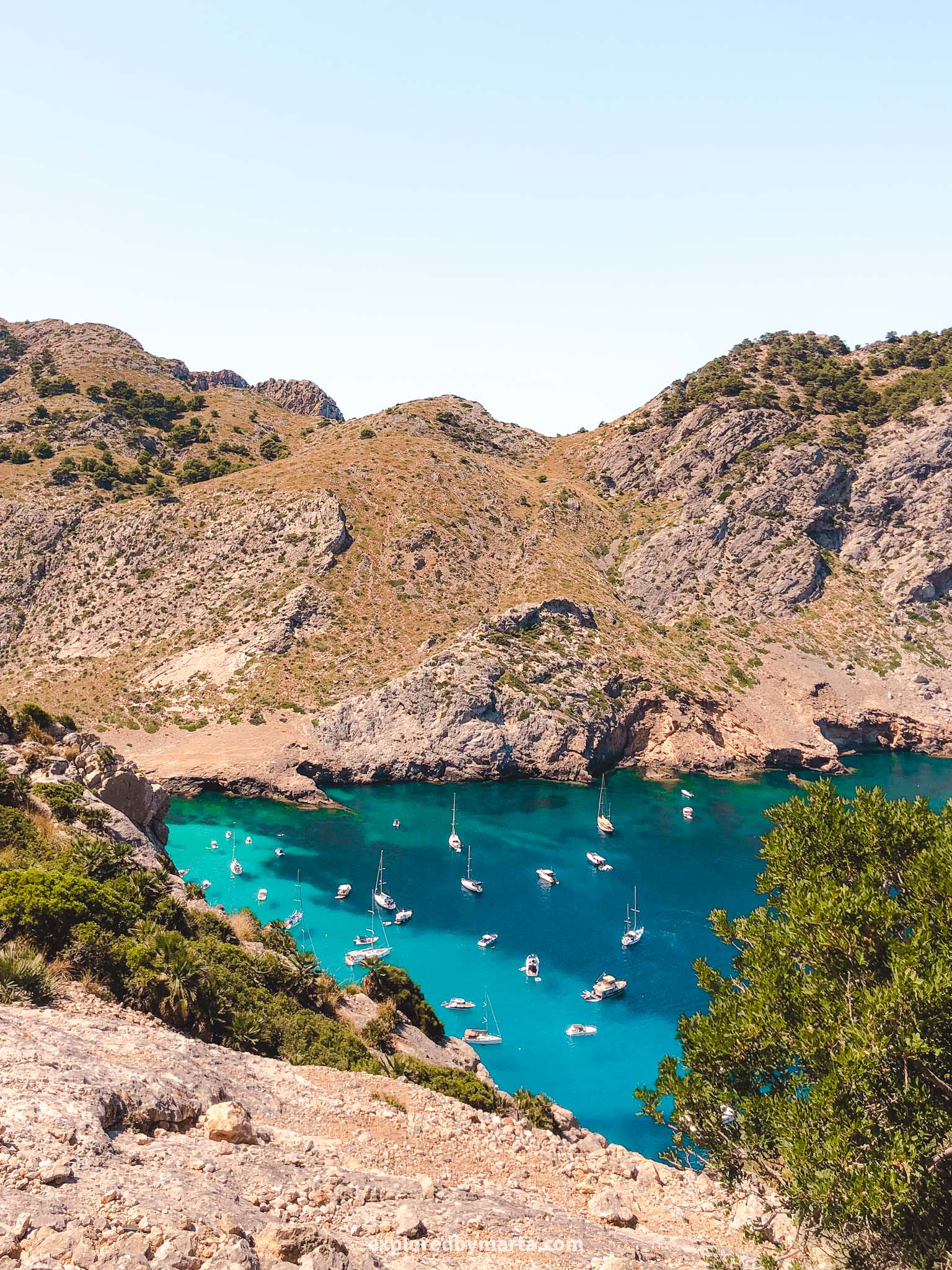 Mallorca, Spain-rocky west coast coves in Serra de Tramuntana in Mallorca
