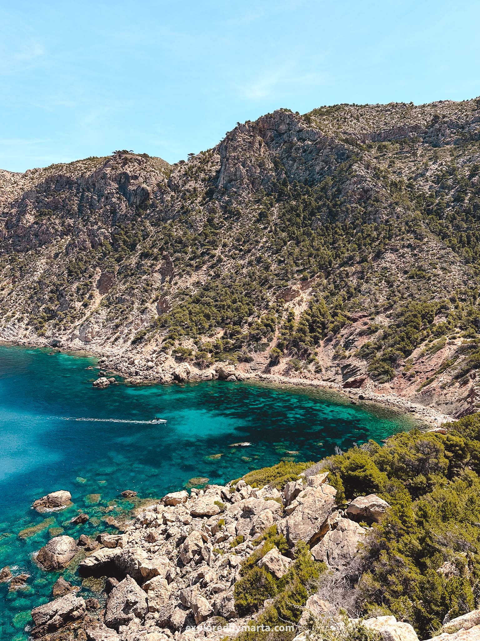 Mallorca, Spain-rocky west coast coves in Serra de Tramuntana in Mallorca