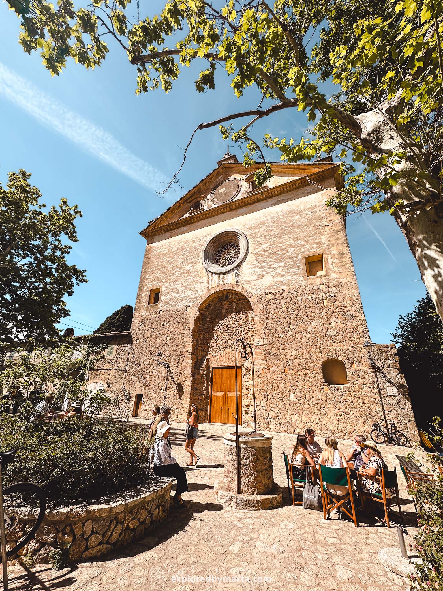 Valldemossa, Mallorca, Spain-the main square in Valladolid - Plaça Cartoixa