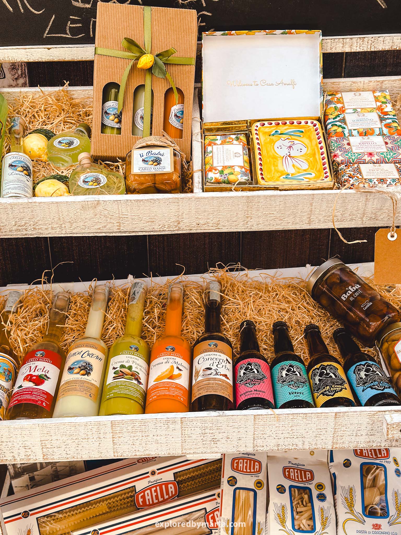 Vietri sul Mare, Italy-local products in gourmet shops in Vietri sul Mare