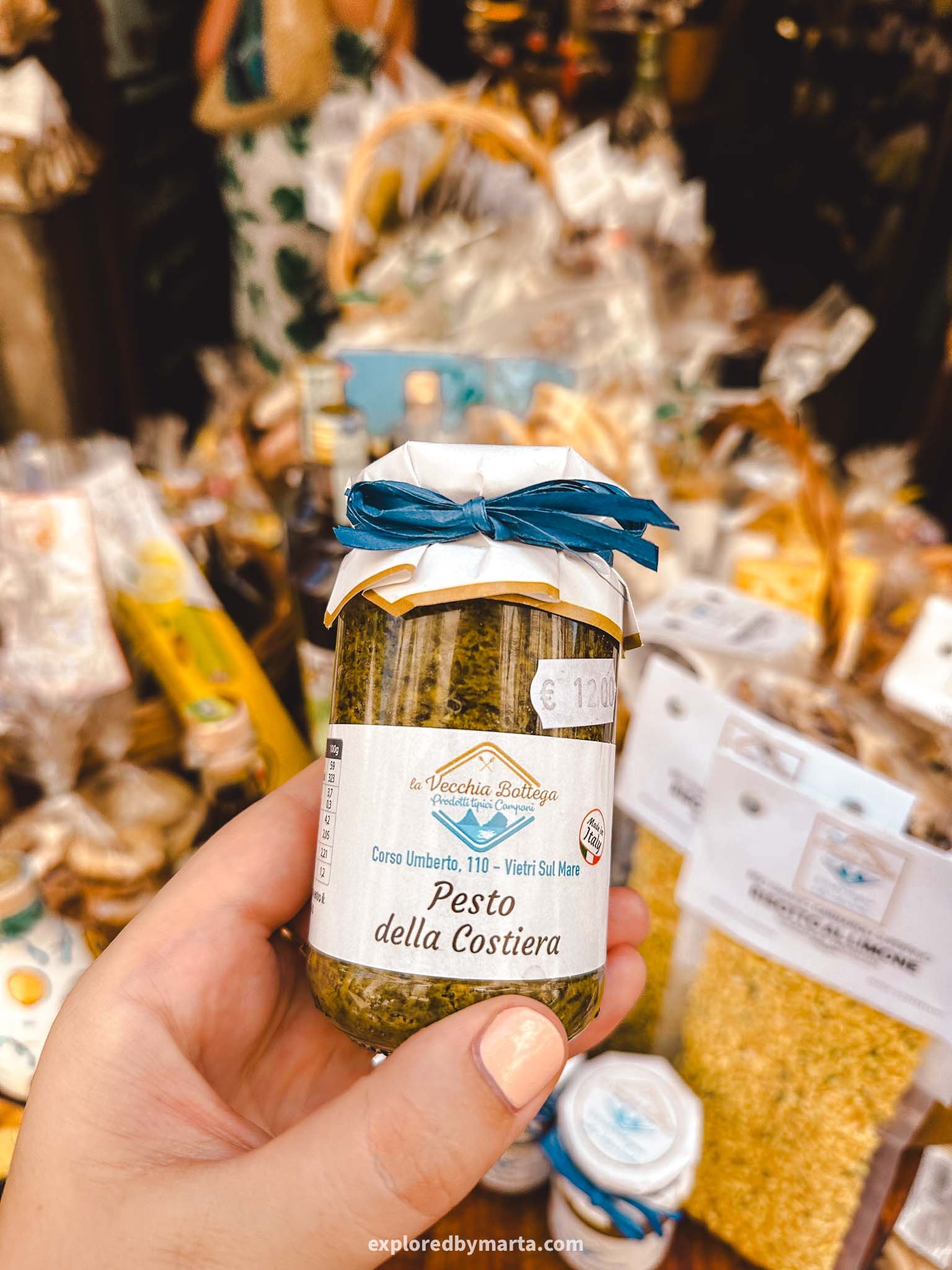 Vietri sul Mare, Italy-local products in gourmet shops in Vietri sul Mare