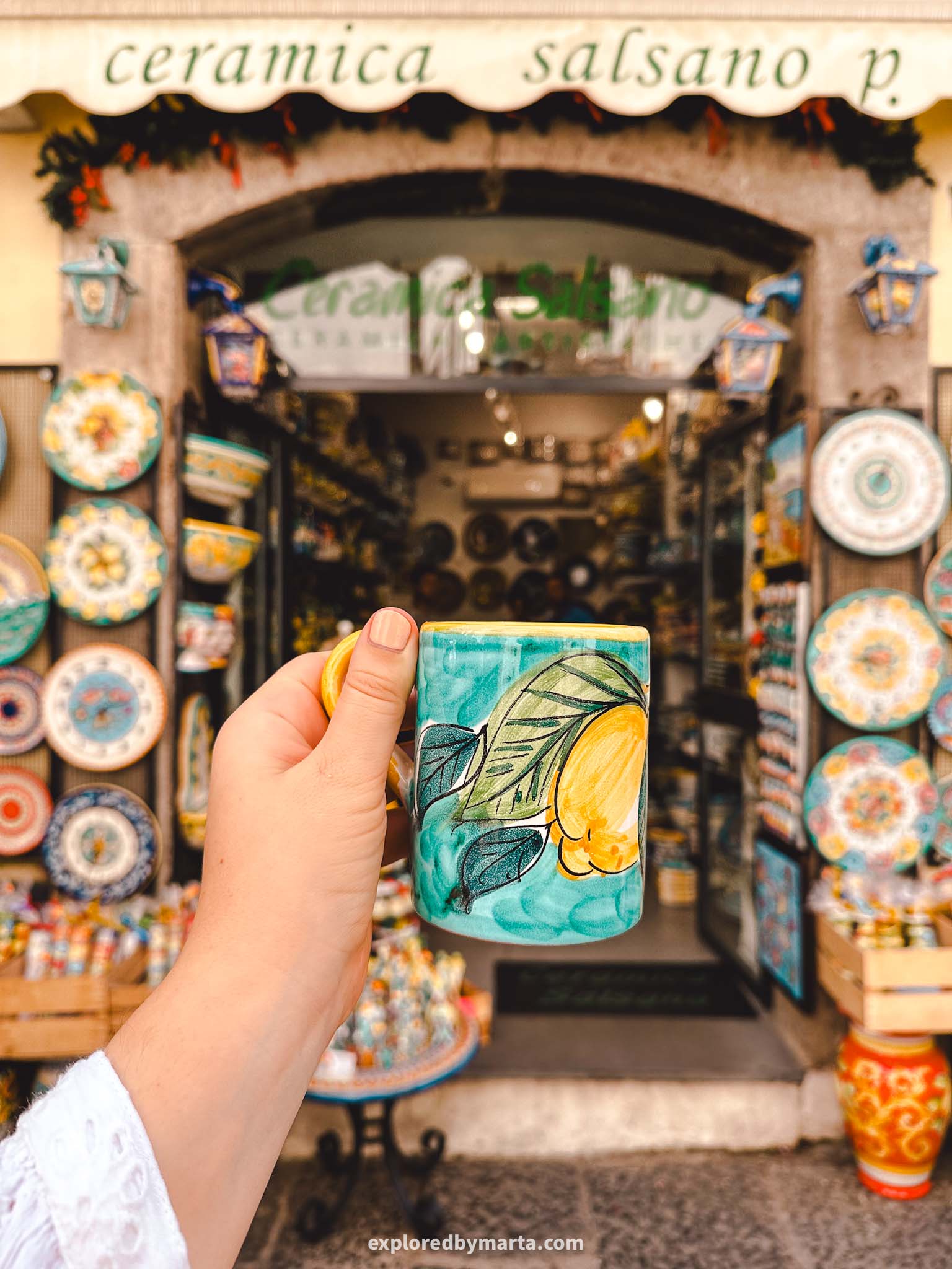 Vietri sul Mare, Italy-shopping local ceramics in Vietri sul Mare