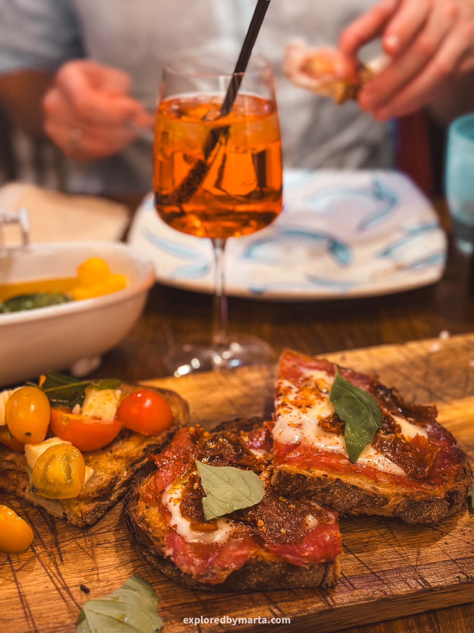 Maiori, Italy-iconic bruschettas at Casa Ferraiuolo restaurant in Maiori