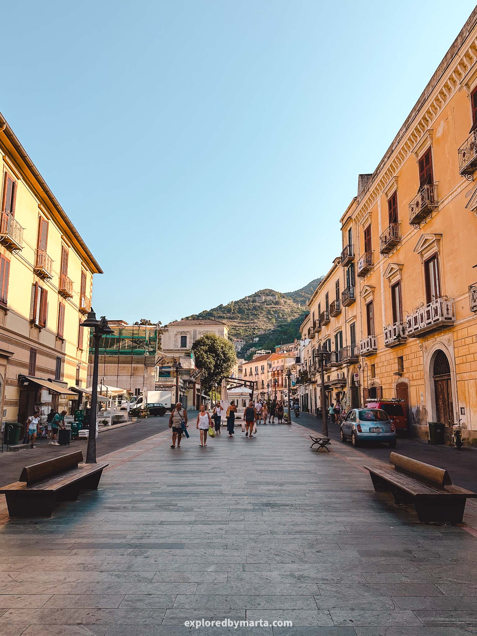 Maiori, Italy-shopping on Corso Reginna in Maiori