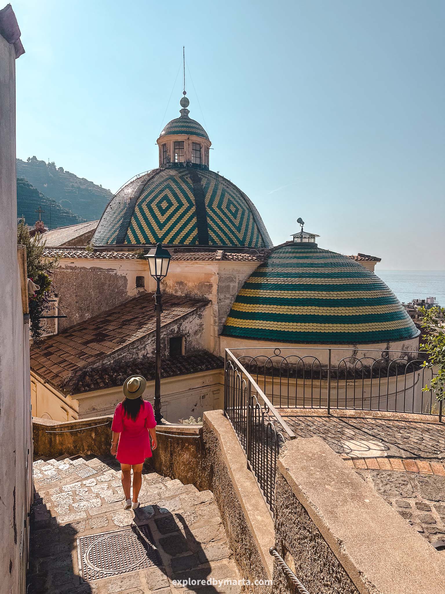 Maiori, Italy-start of the Path of the Lemons hike in Maiori