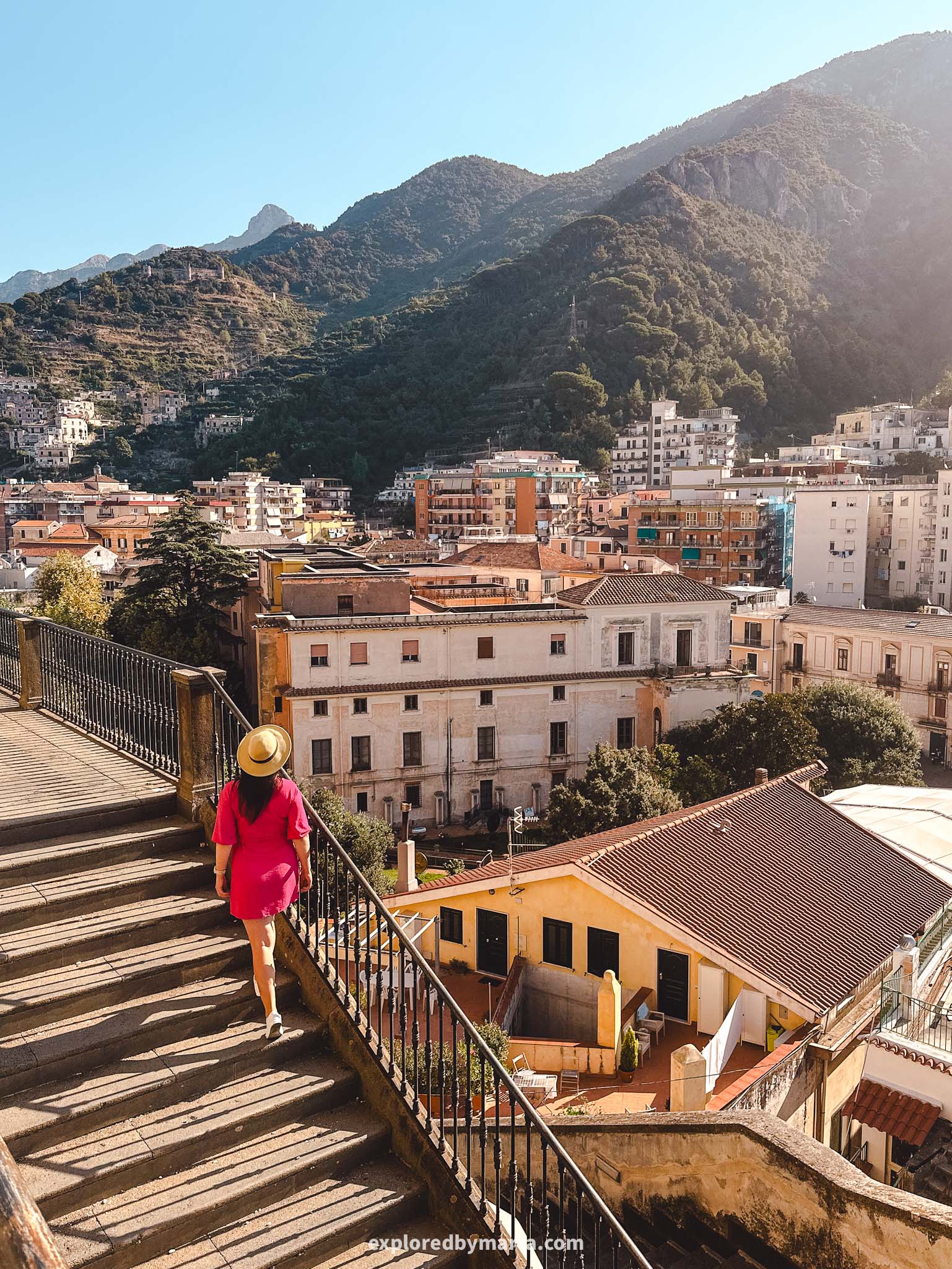 Maiori, Italy-view over Maiori town from Santuario Santa Maria a Mare
