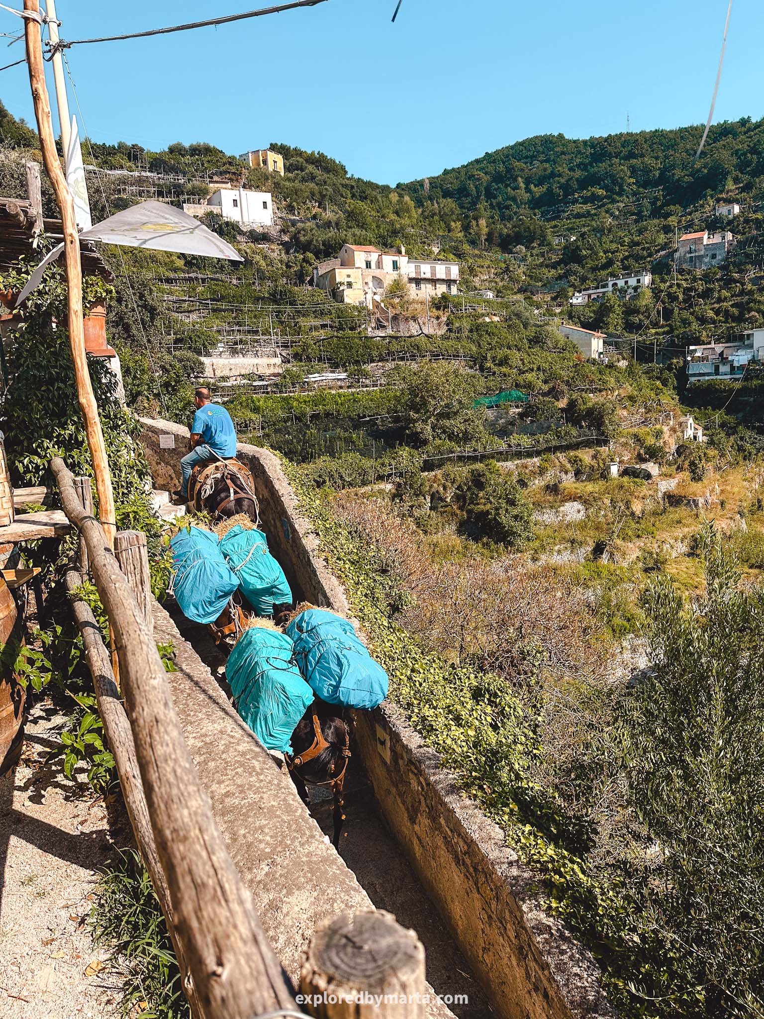 Minori, Italy-Sentiero dei Limoni or Path of the Lemons on the Amalfi Coast