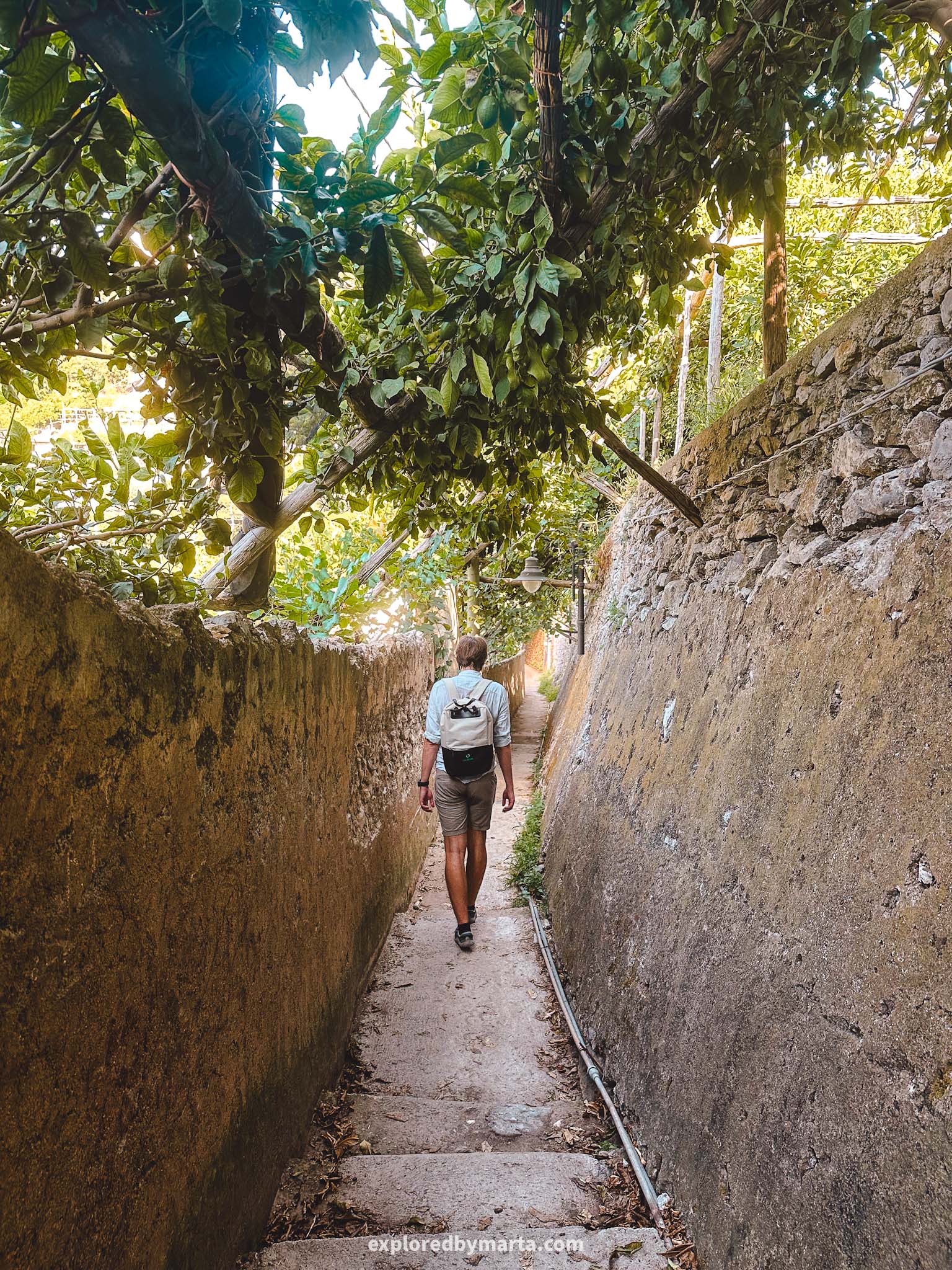 Amalfi Coast, Italy-Sentiero dei Limoni or Path of the Lemons on the Amalfi Coast