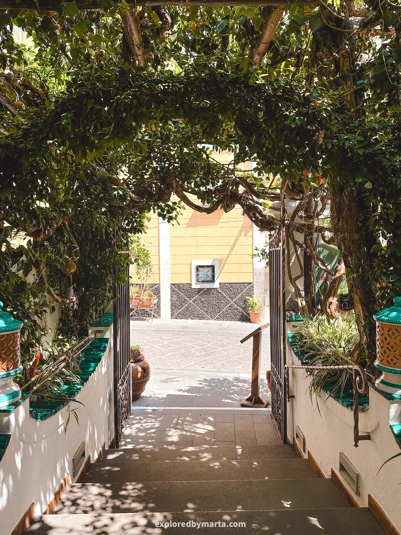 Minori, Italy-lunch under the lemon trees at Ristorante Giardiniello