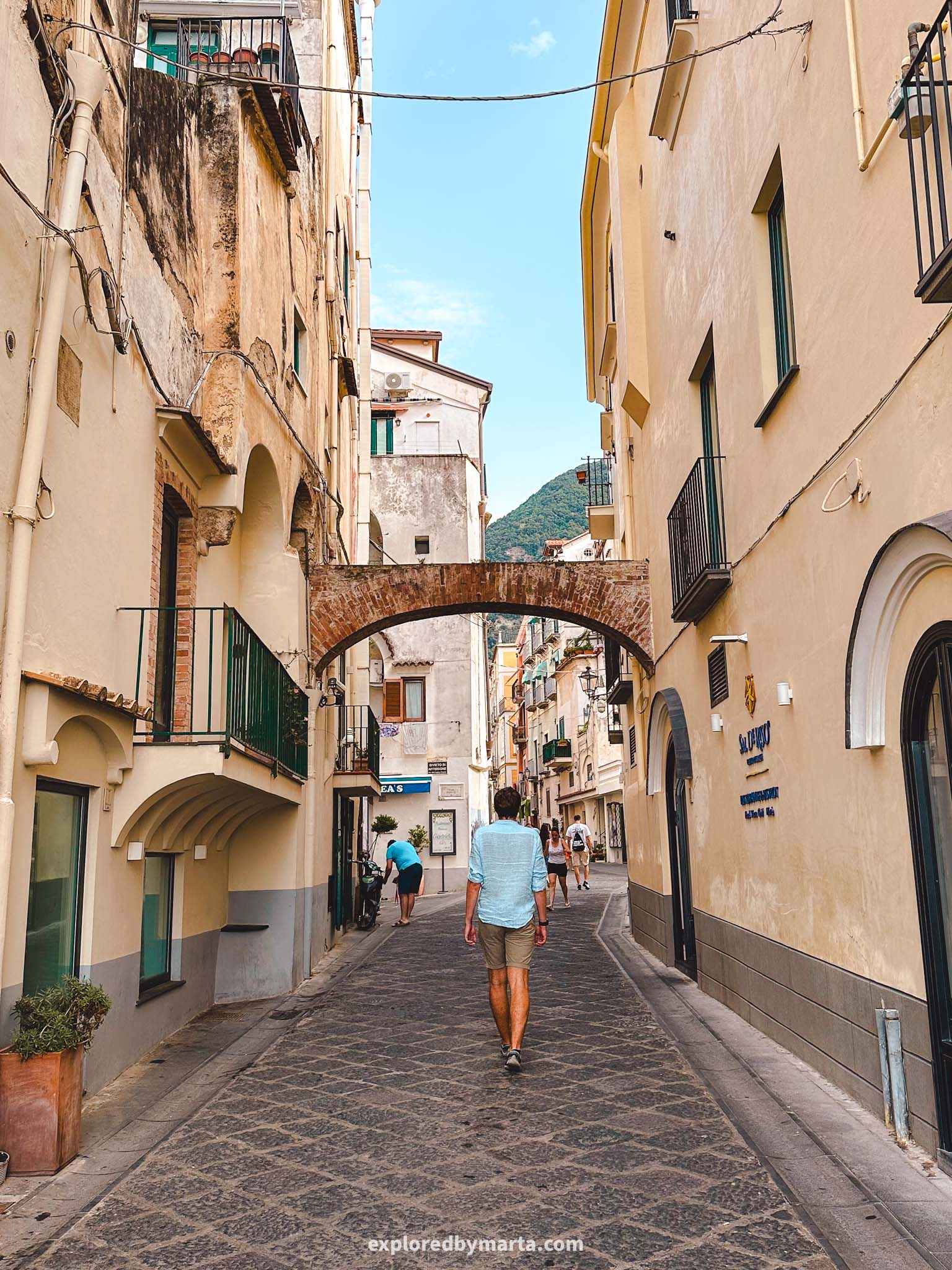 Minori, Italy-shopping at Corso Vittorio Emanuele in Minori
