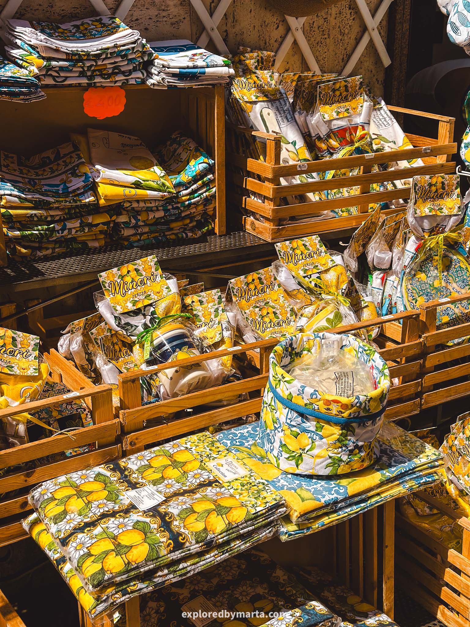 Minori, Italy-shopping at Corso Vittorio Emanuele in Minori