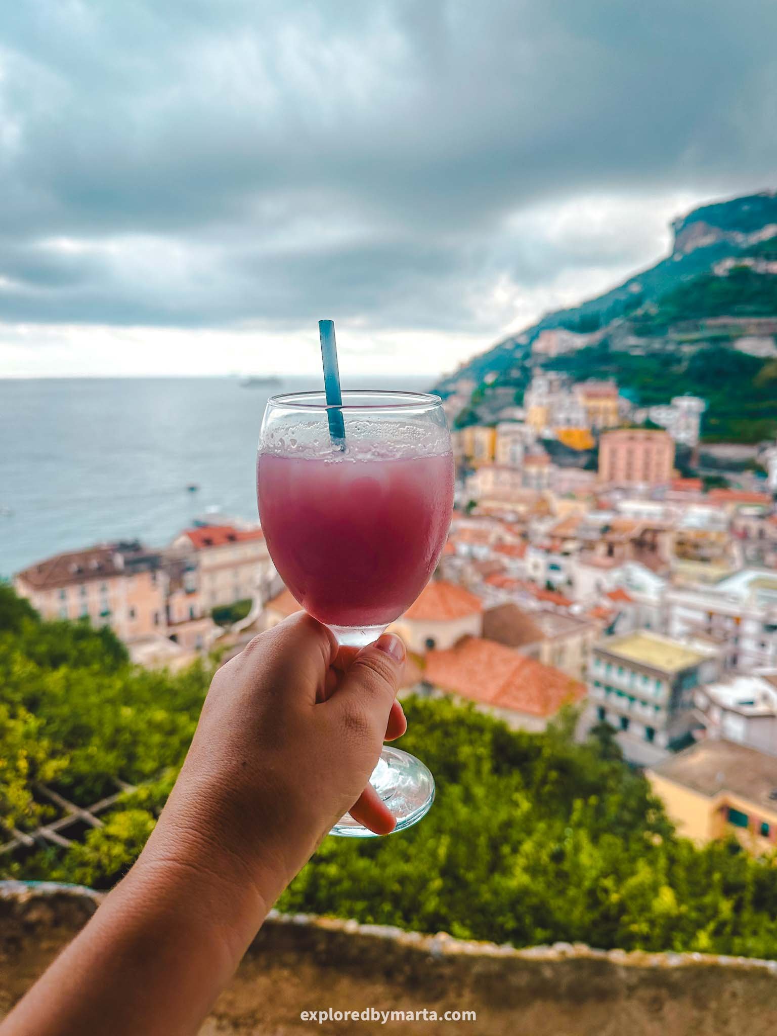Lunch with a view of Minori at Azienda Agricola Cuonc Cuonc restaurant in Minori on Italys Amalfi Coast
