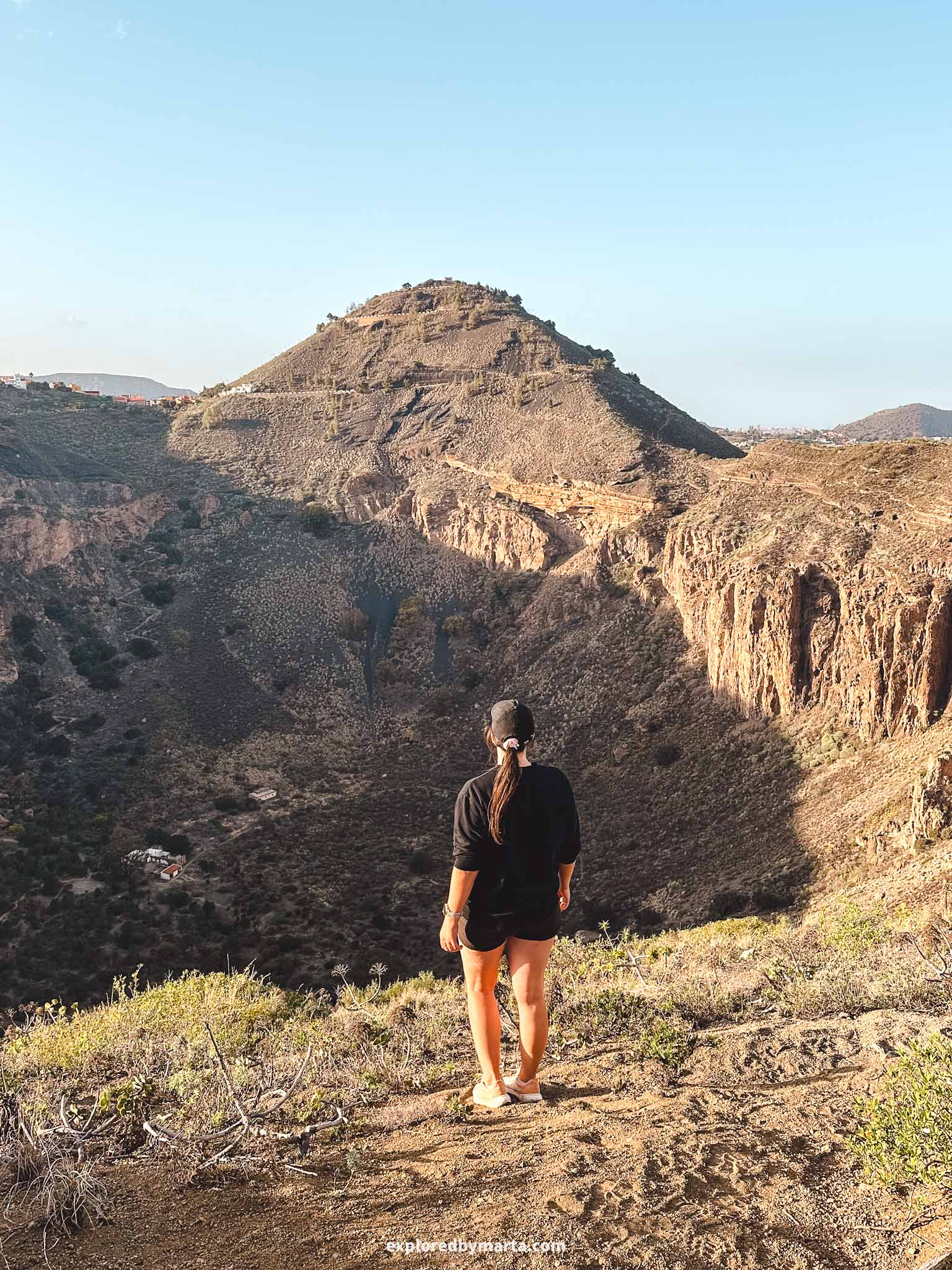 Gran Canaria, Spain-Caldera de Bandama circular hike around the rim of the crater in Gran Canaria