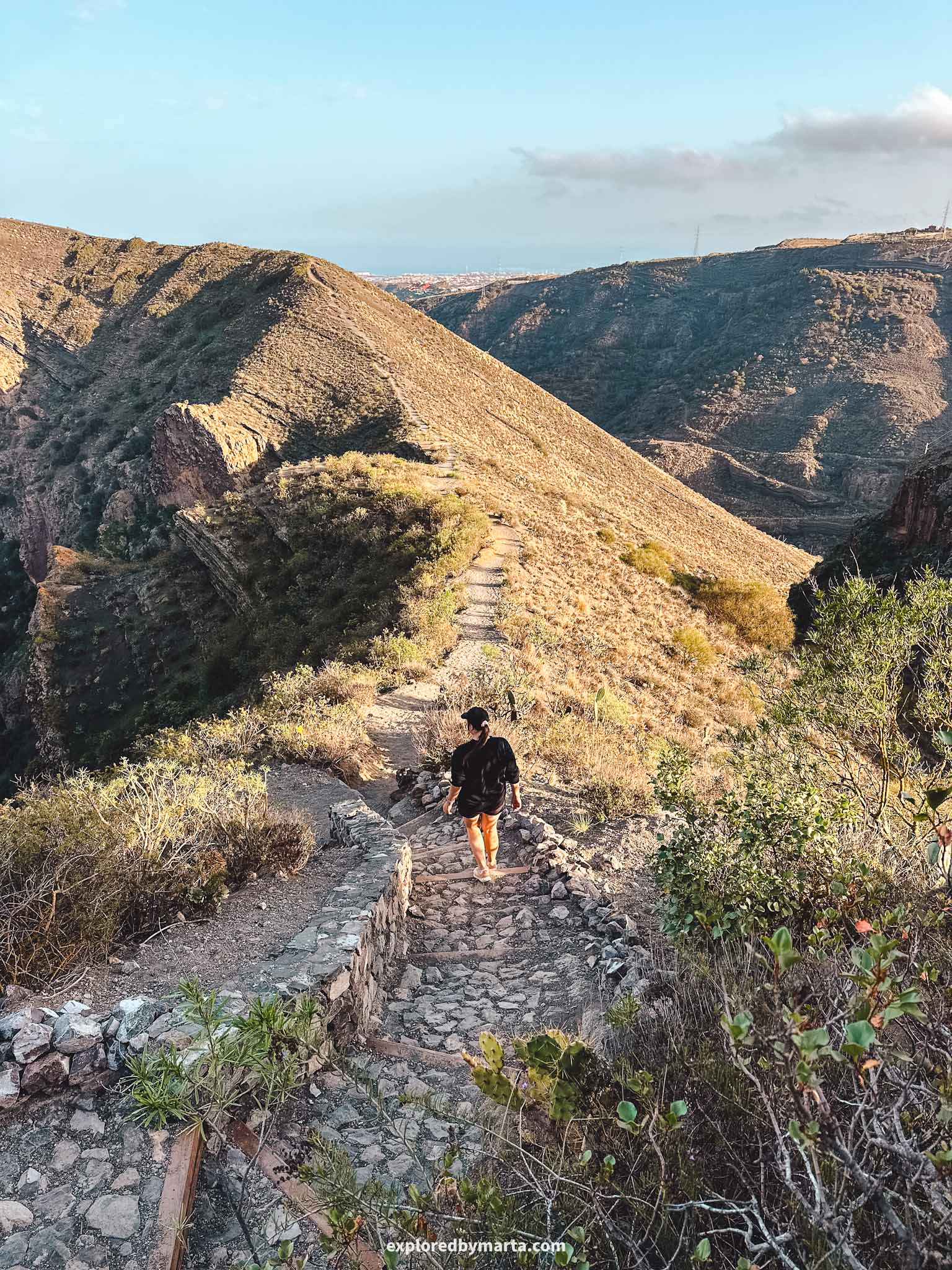 Gran Canaria, Spain-Caldera de Bandama circular hike around the rim of the crater in Gran Canaria