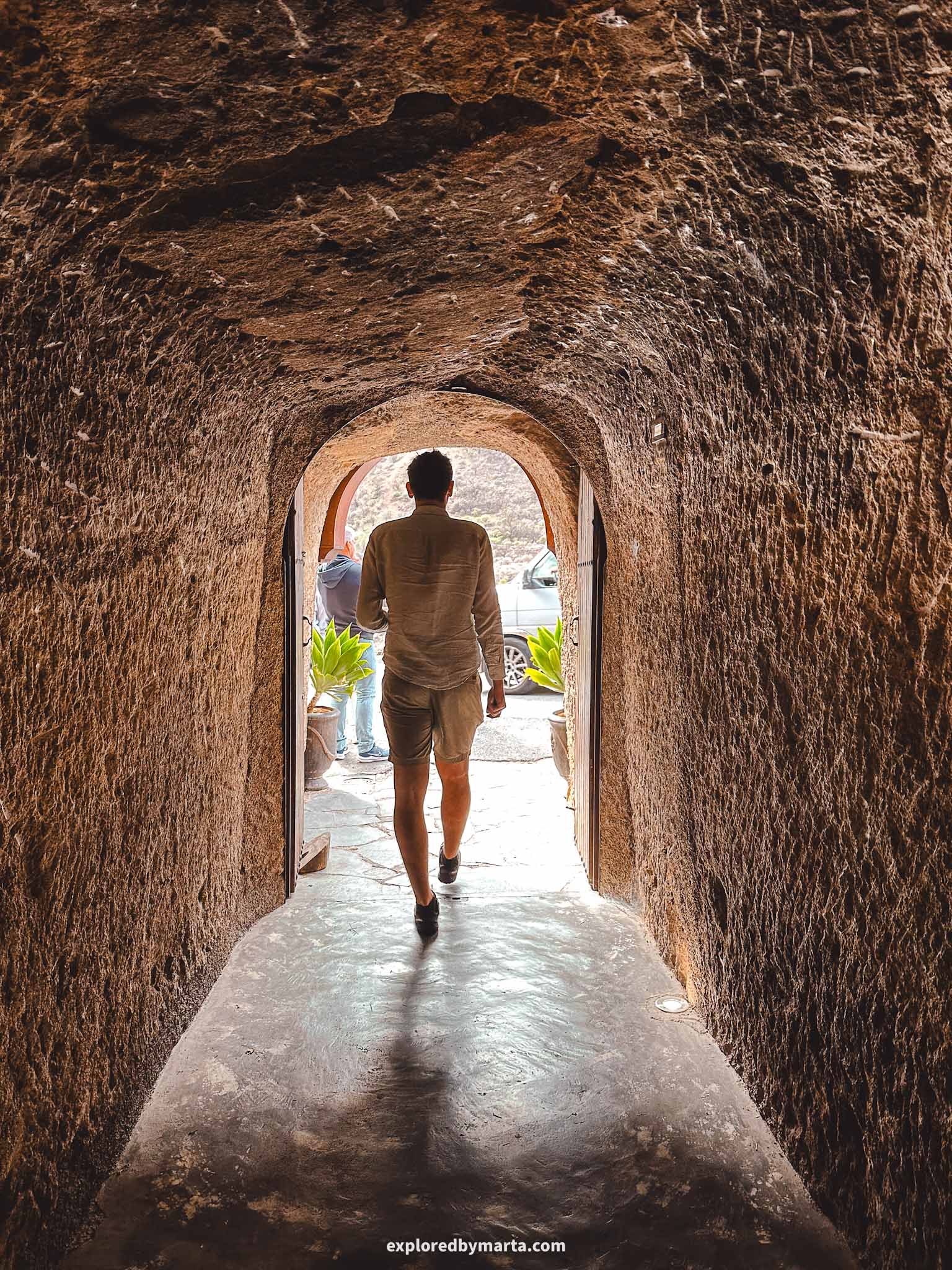 Gran Canaria, Spain-Cave restaurant Vega in Guayadeque Ravine
