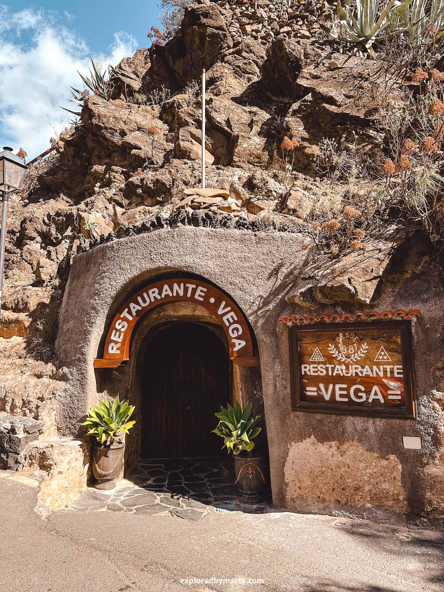 Gran Canaria, Spain-Cave restaurant Vega in Guayadeque Ravine