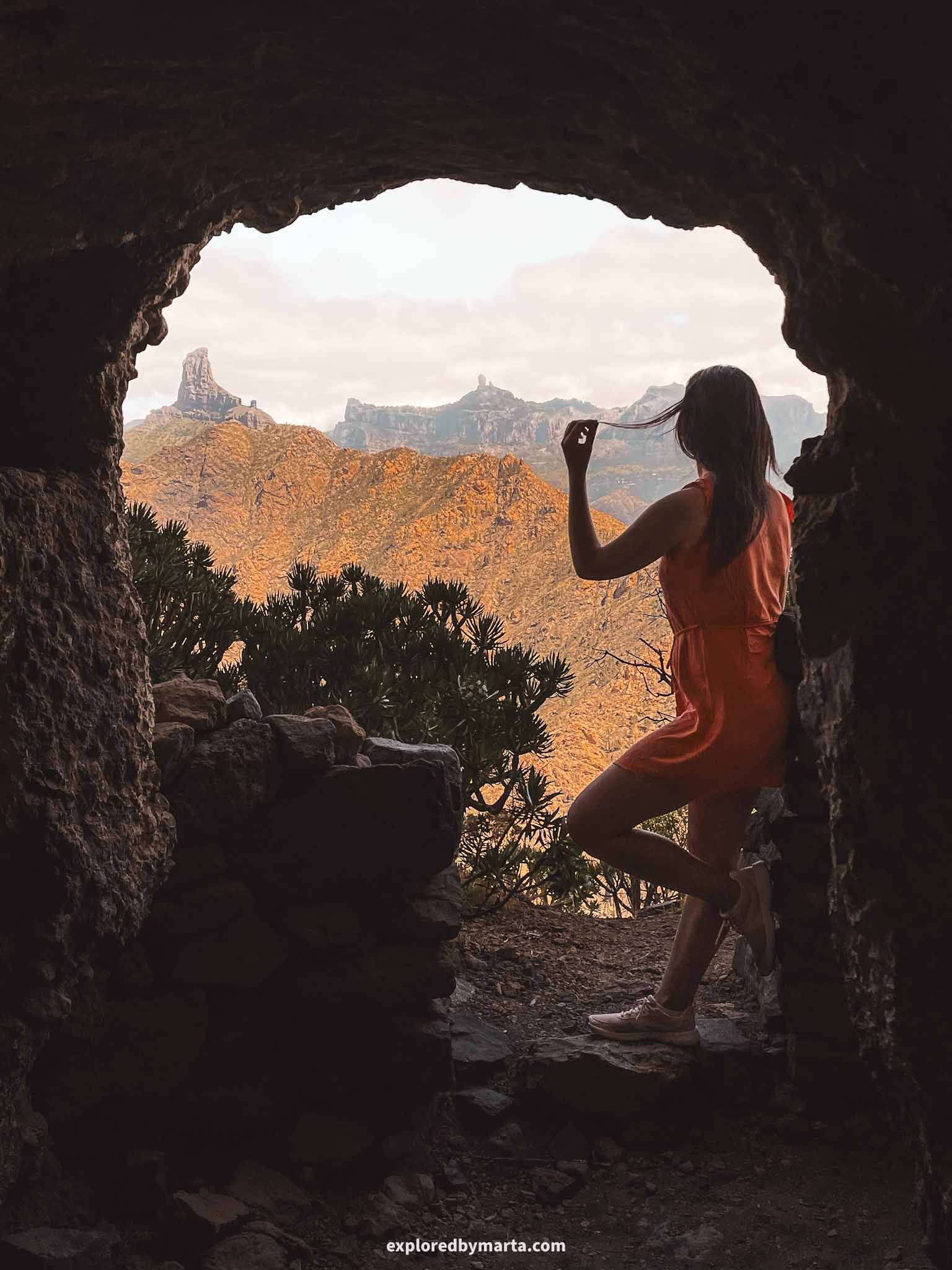 Gran Canaria, Spain-Cuevas de Acusa Seca caves in Gran Canaria