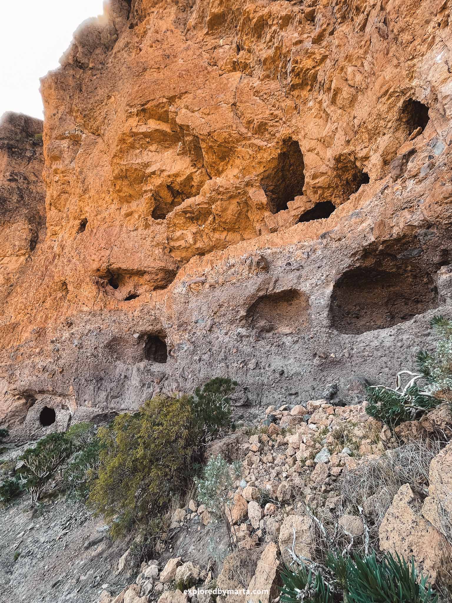 Gran Canaria, Spain-Cuevas de Acusa Seca caves in Gran Canaria
