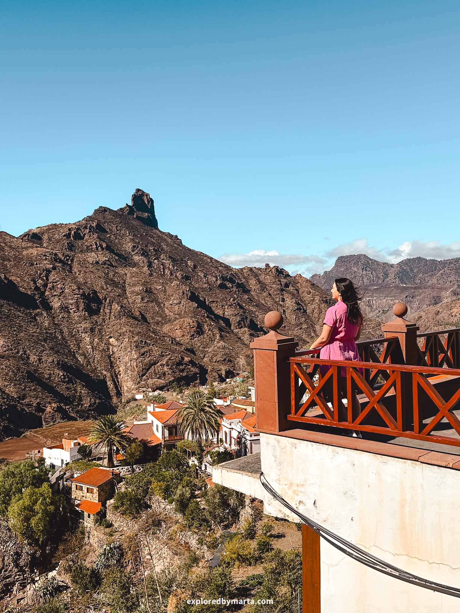 Gran Canaria, Spain-Mirador de Tejeda viewpoint in Gran Canaria