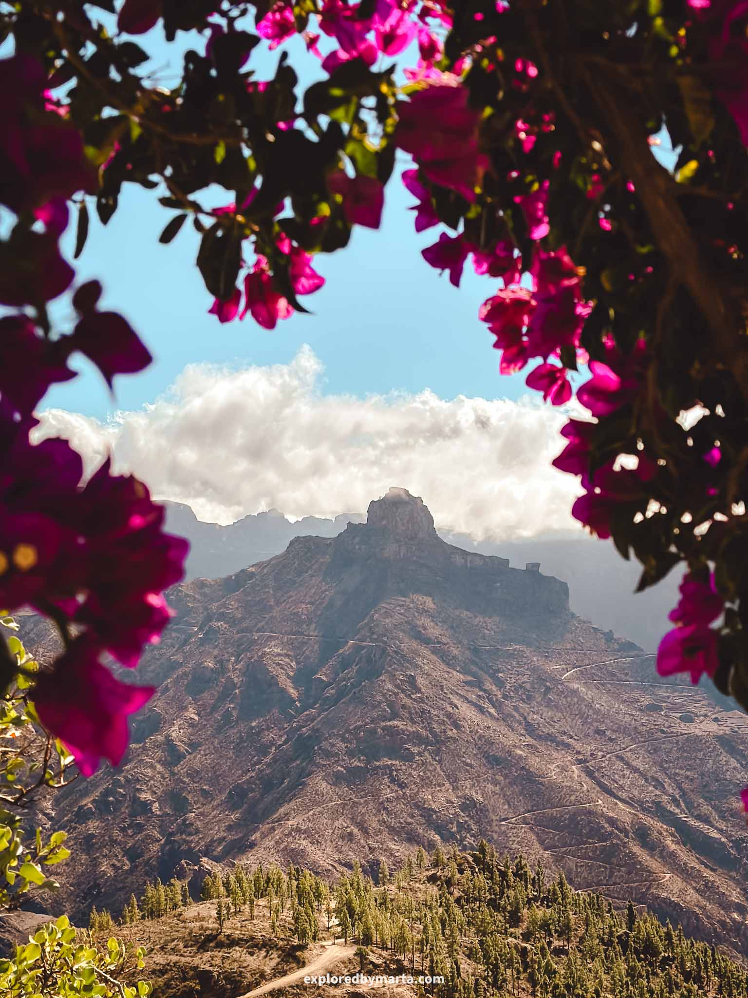 Gran Canaria, Spain-Mirador de Unamuno viewpoint in the mountain village of Artenara, Gran Canaria