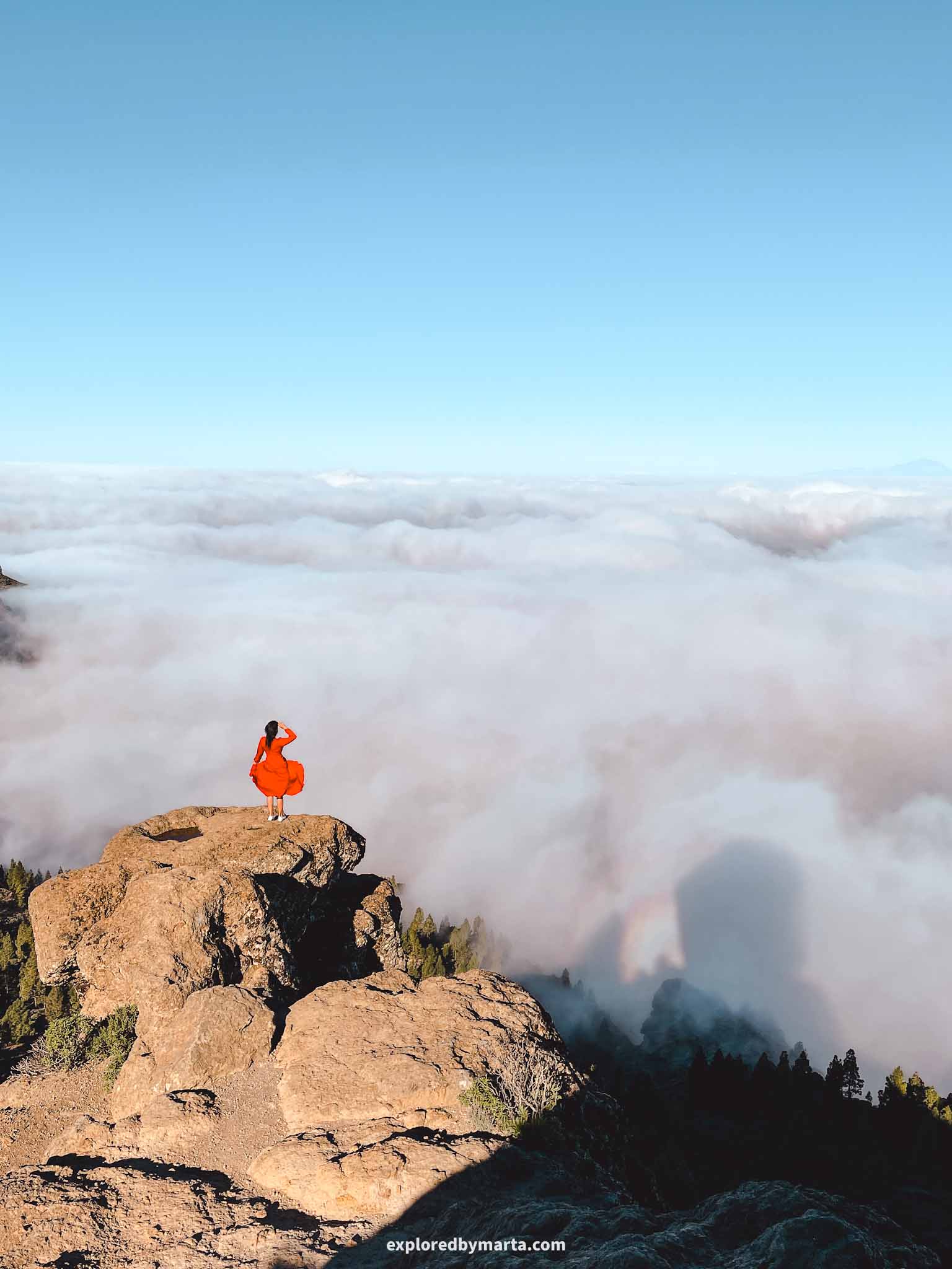 Gran Canaria, Spain-view from Roque Nublo in Gran Canaria, Spain