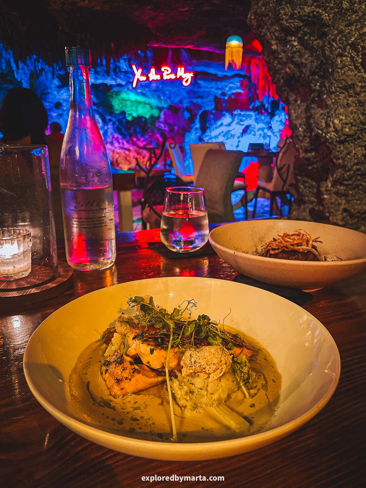Playa del Carmen, Mexico-dinner at Alux underground restaurant in Playa del Carmen