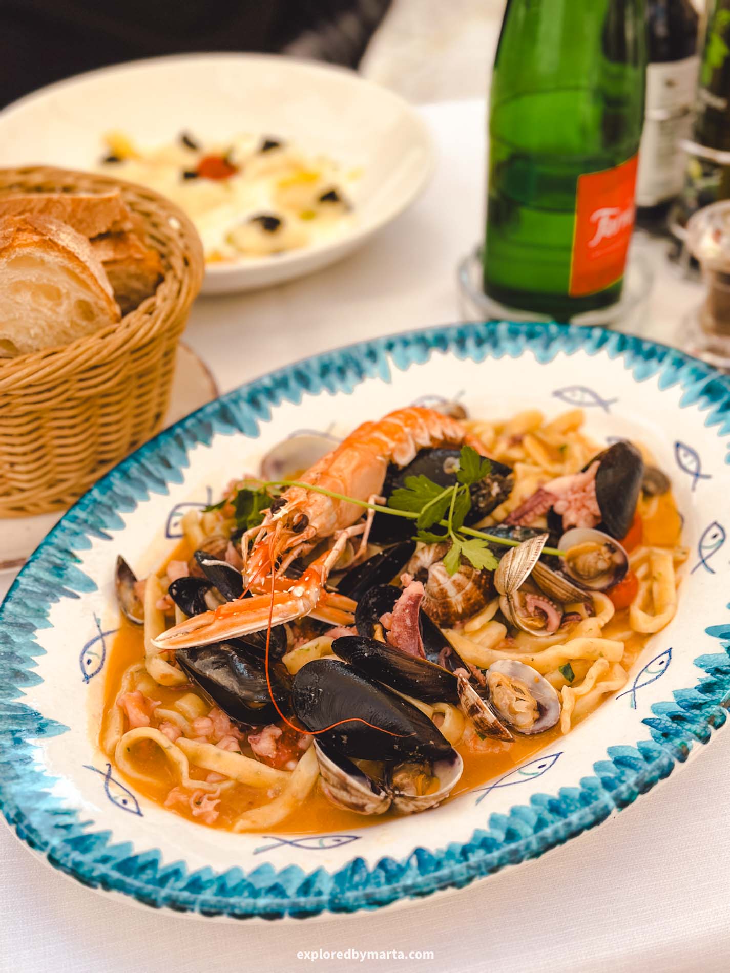 Amalfi Coast, Italy-Scialatielli ai frutti di mare dish