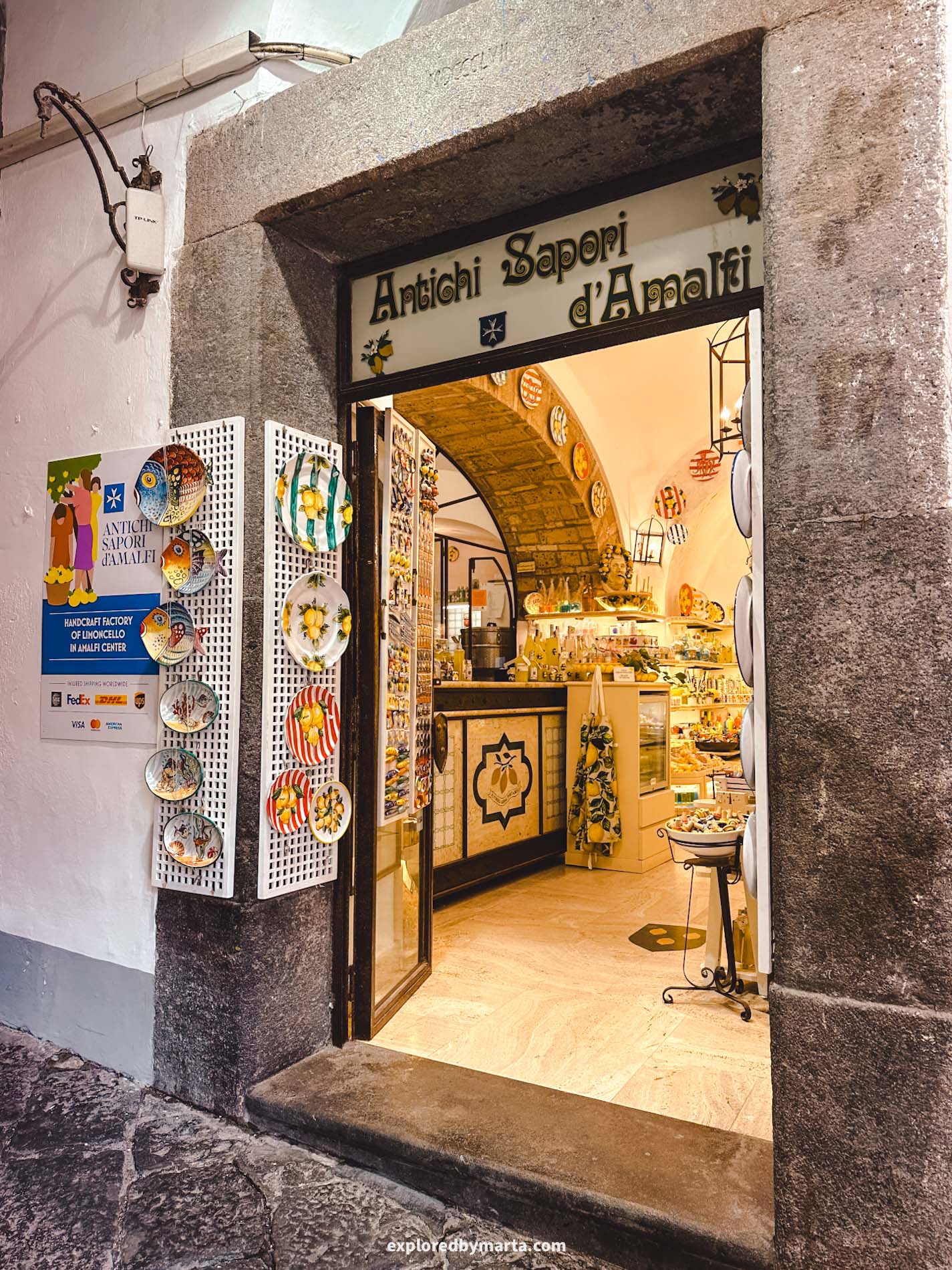 Amalfi Town, Italy-Antichi Sapori d'Amalfi family-run limoncello factory in the heart of Amalfi town