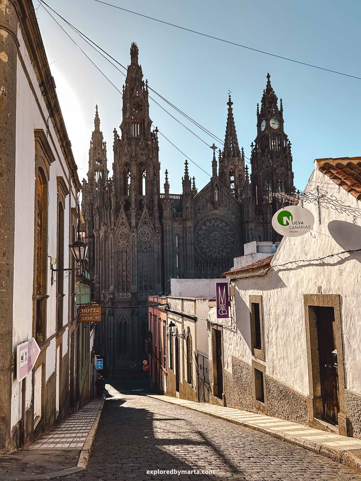 Gran Canaria, Spain-Arucas town in northern Gran Canaria is known for its NeoGothic cathedral