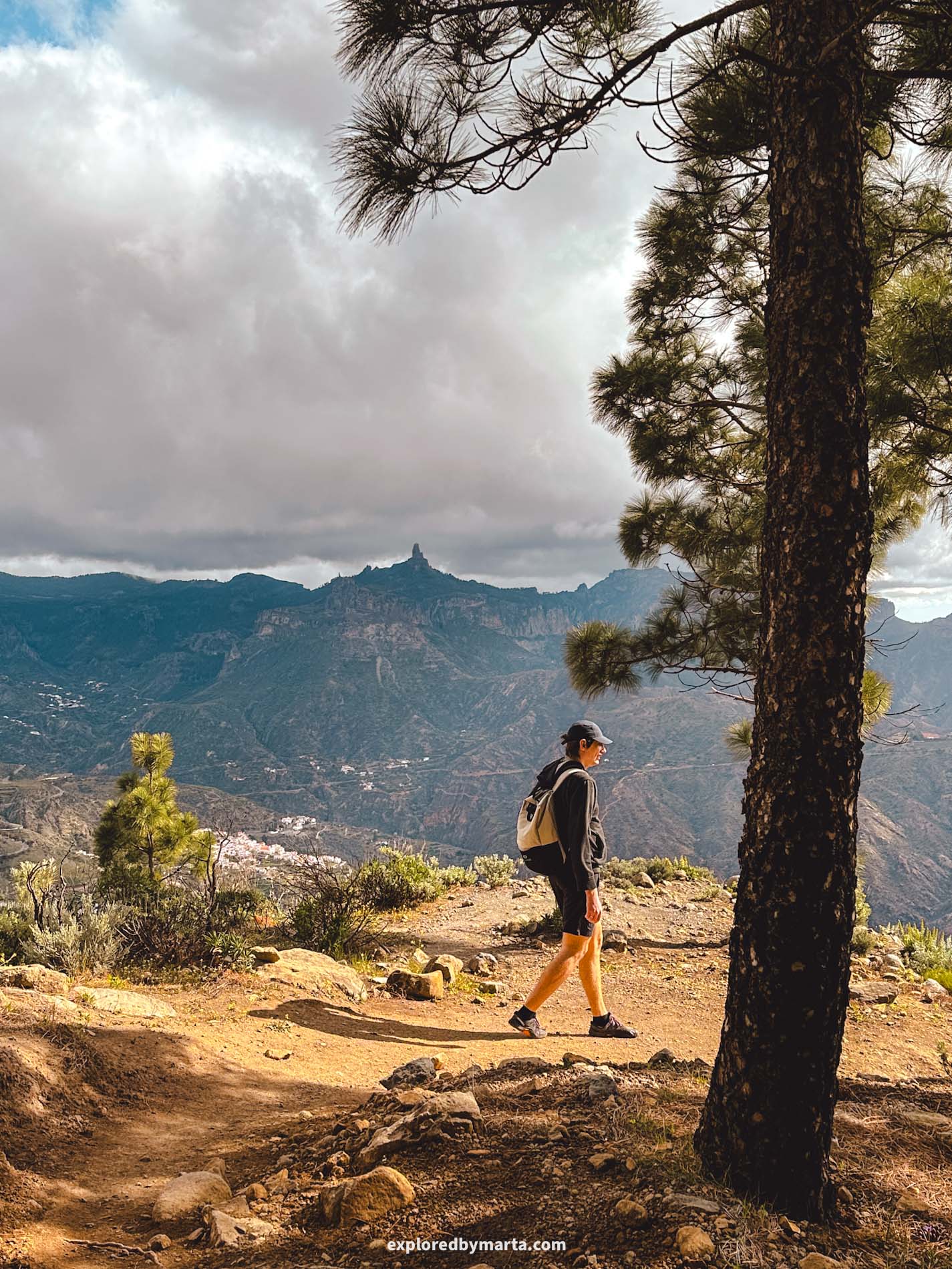 Gran Canaria, Spain-Cruz de Tejeda-Artenara hike in the mountains of Gran Canaria along Tejeda Crater