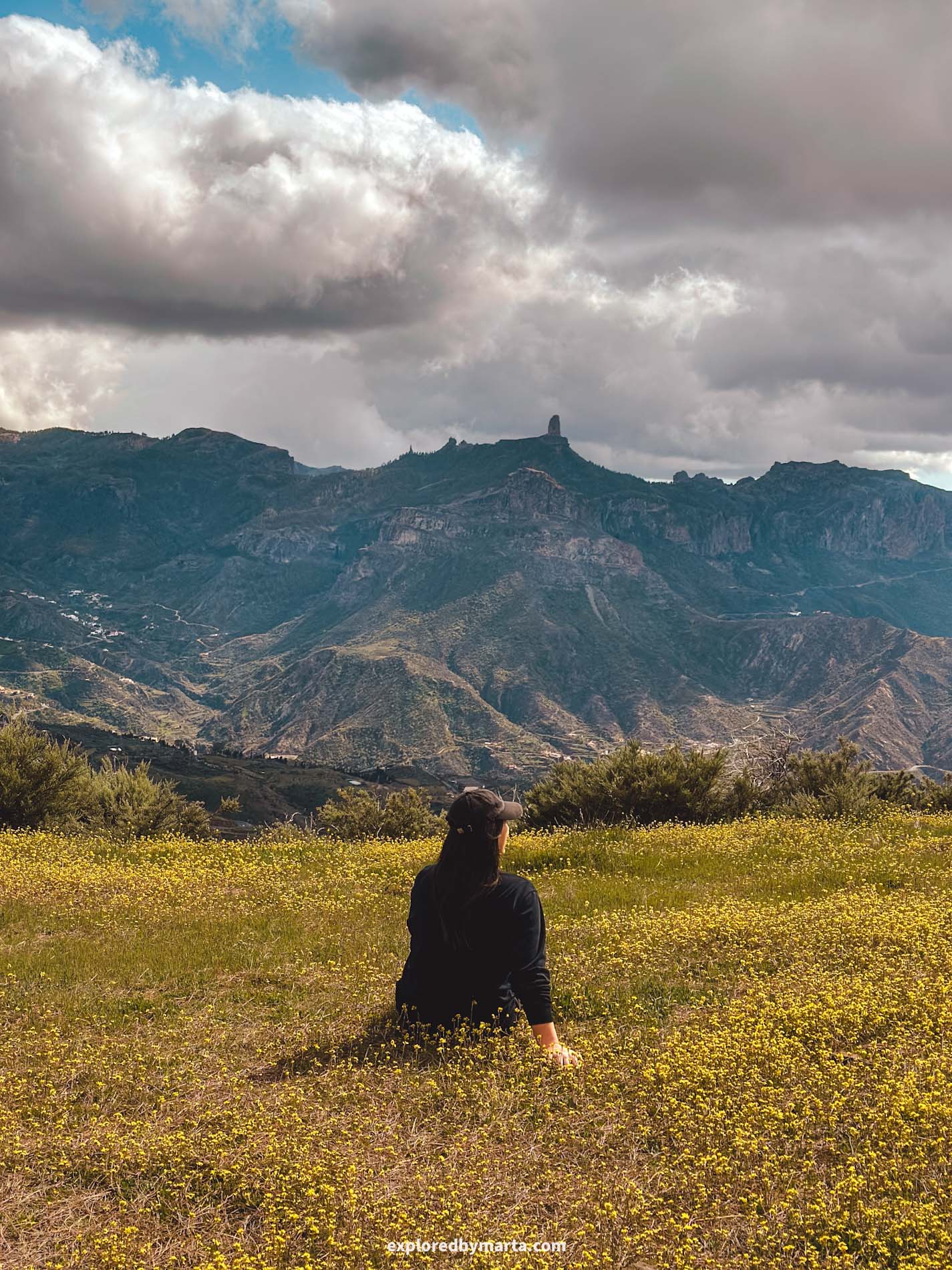 Gran Canaria, Spain-Cruz de Tejeda-Artenara hike in the mountains of Gran Canaria along Tejeda Crater