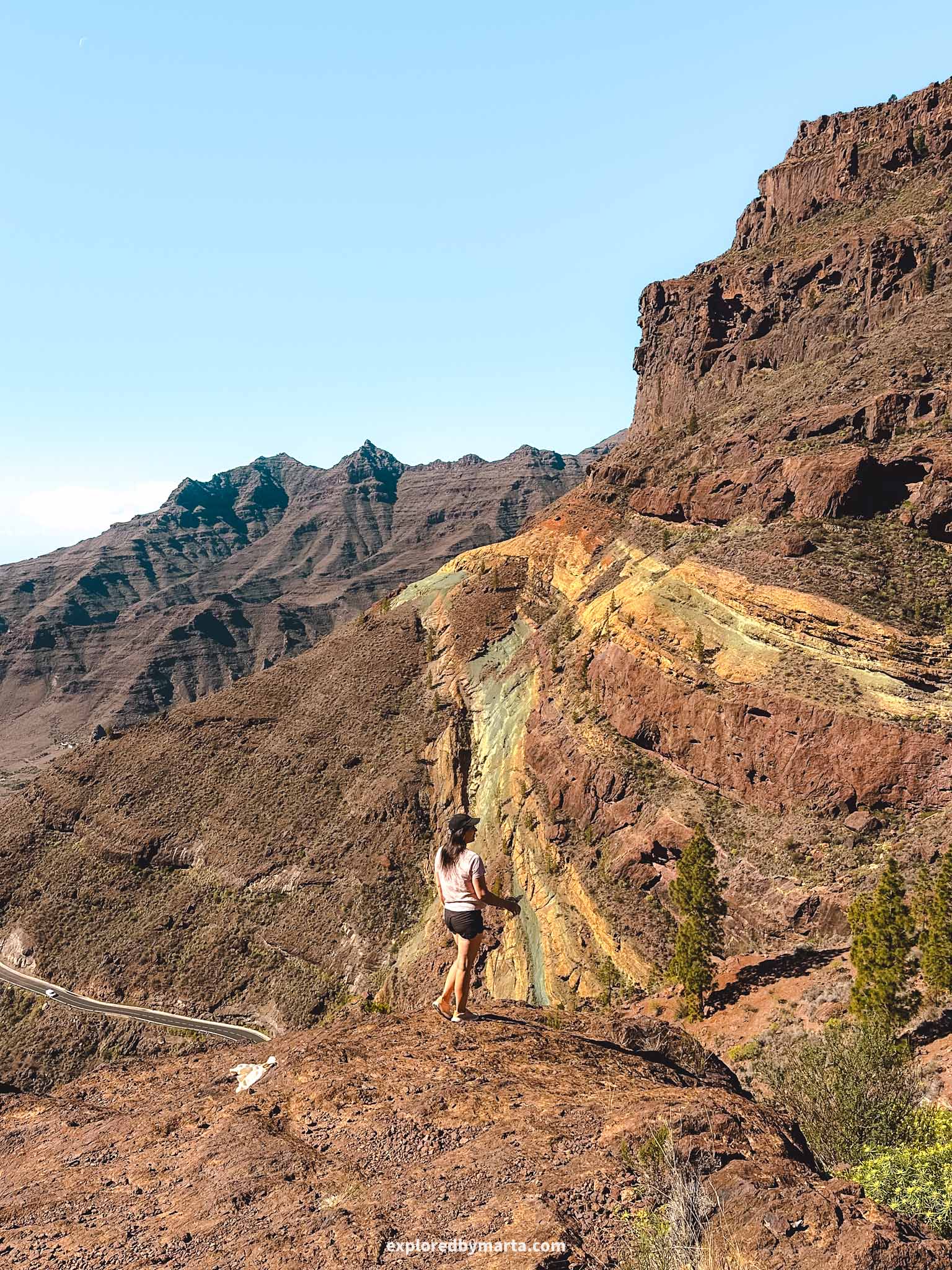 Gran Canaria, Spain-Los Azulejos de Veneguera are often called Gran Canarias Rainbow Rocks