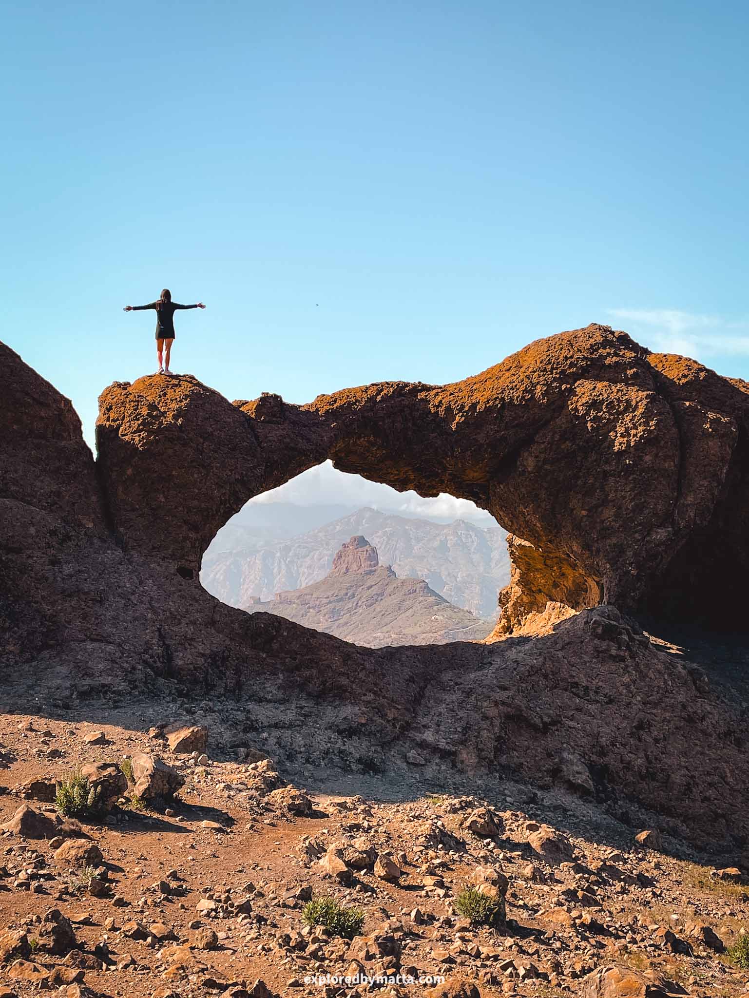 Gran Canaria, Spain-Ventana del Bentayga rock formation in Gran Canaria