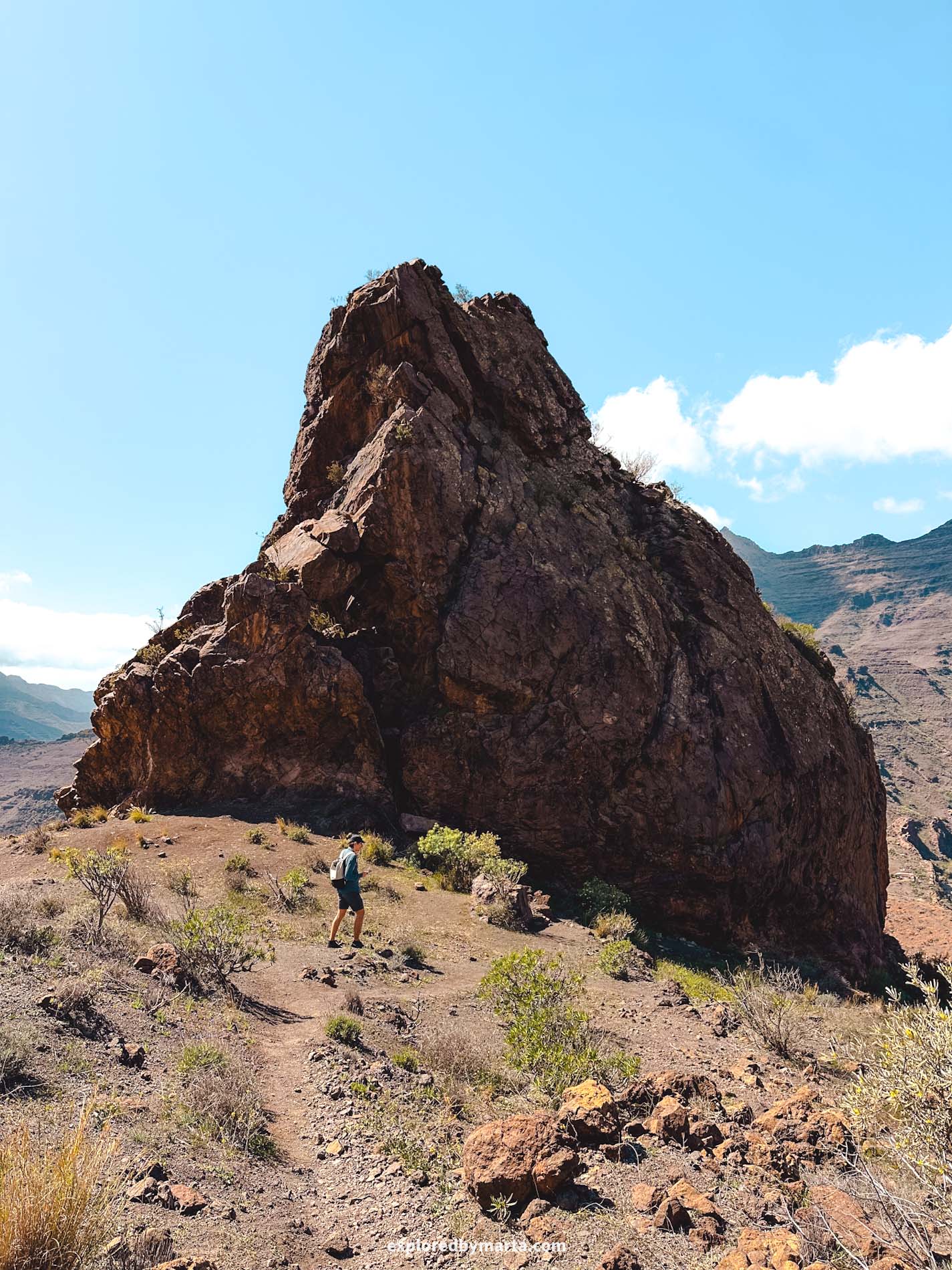 Gran Canaria, Spain-hiking around Gran Canarias Rainbow Rocks or Los Azulejos de Veneguera
