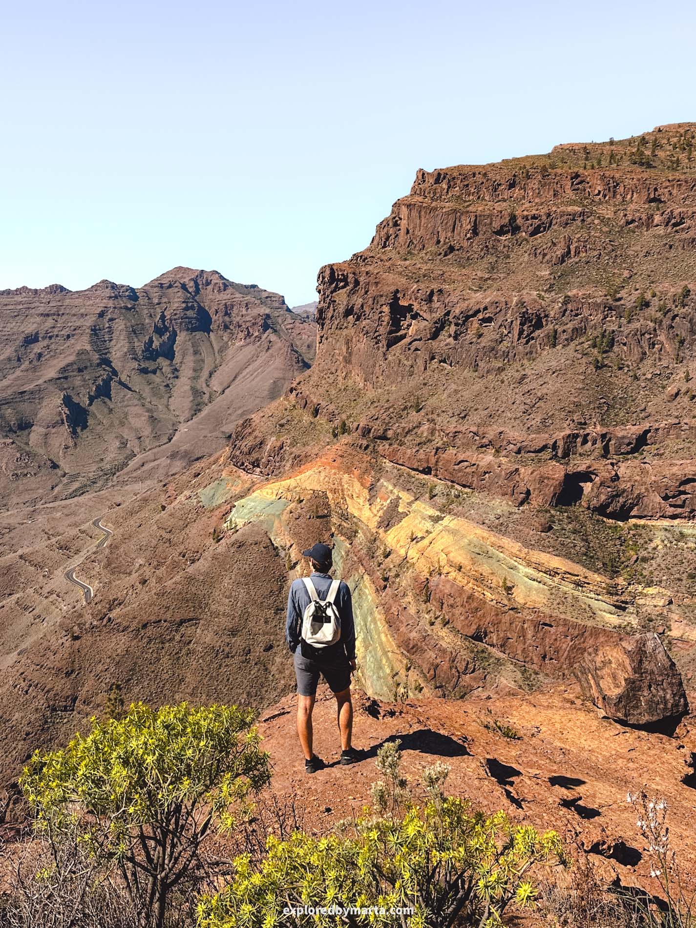 Gran Canaria, Spain-hiking around Gran Canarias Rainbow Rocks or Los Azulejos de Veneguera