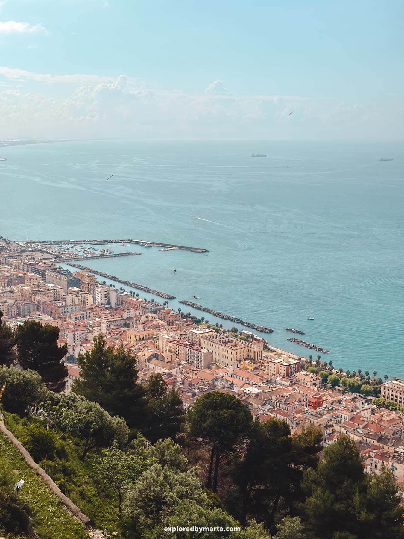 View of Salerno from Castello di Arechi