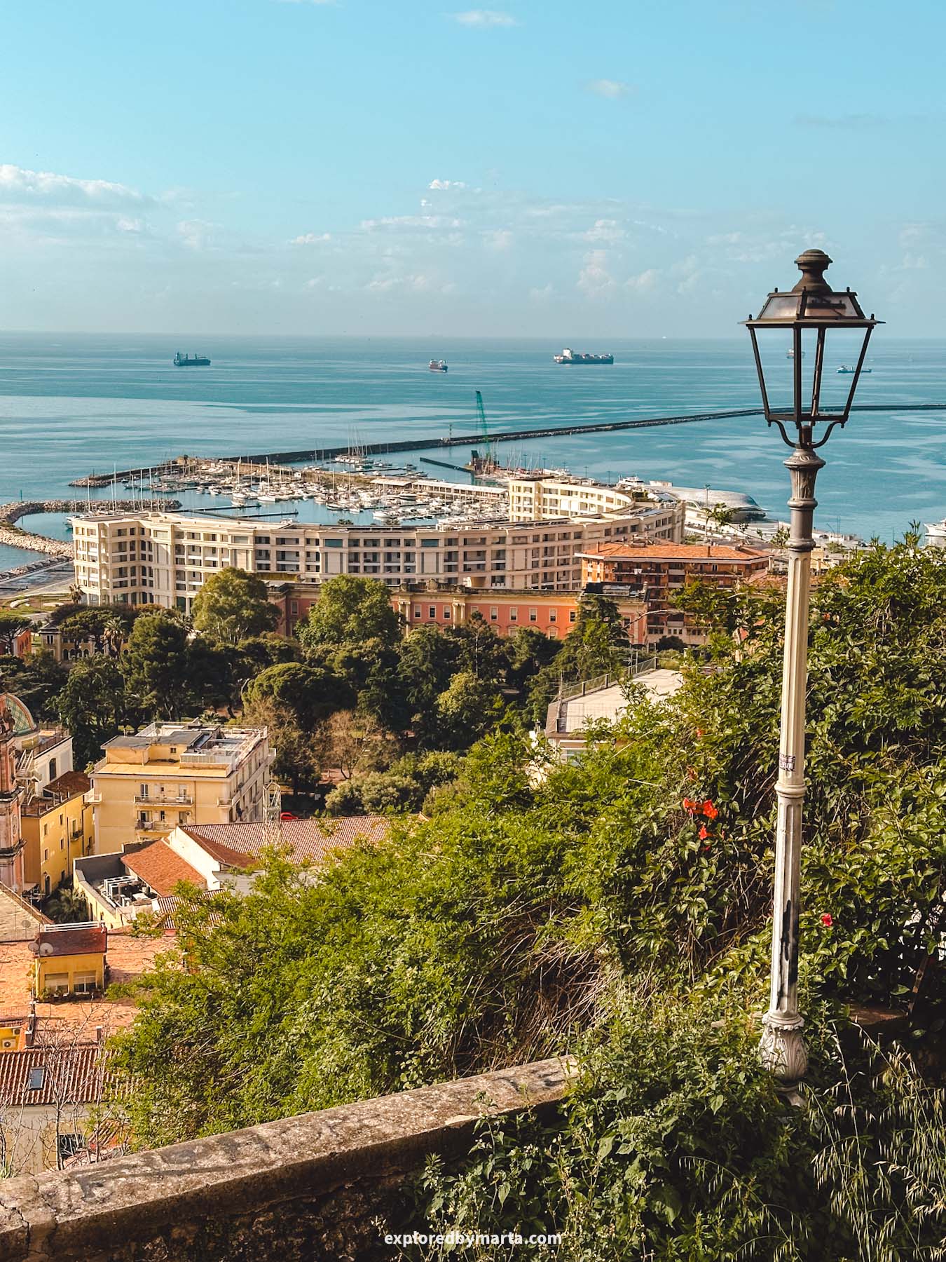 Salerno, Italy-panoramic views of Salerno from above
