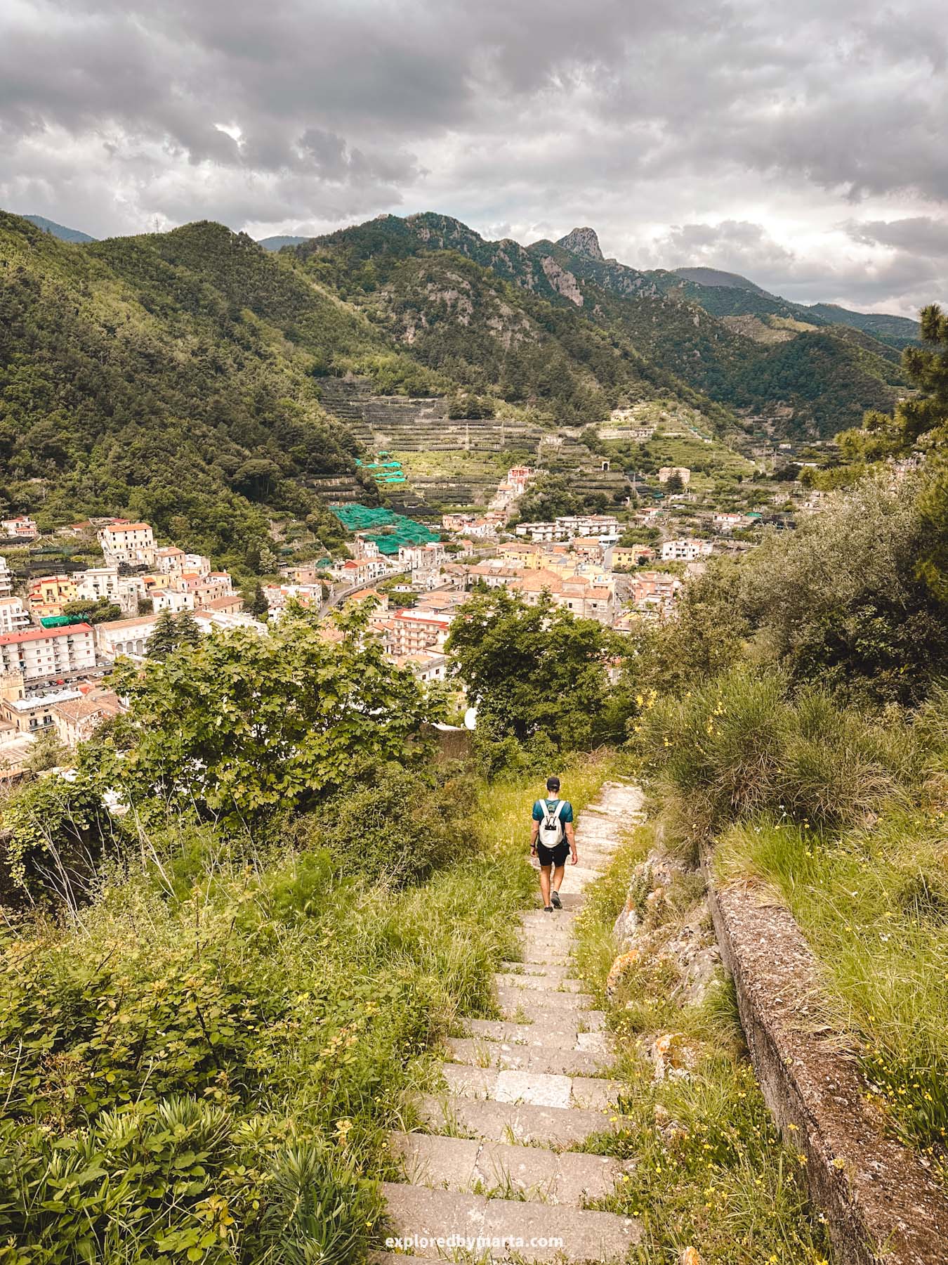 Maiori, Italy-hike to Santuario di Maria Santissima Avvocata sanctuary above Maiori, Amalfi Coast