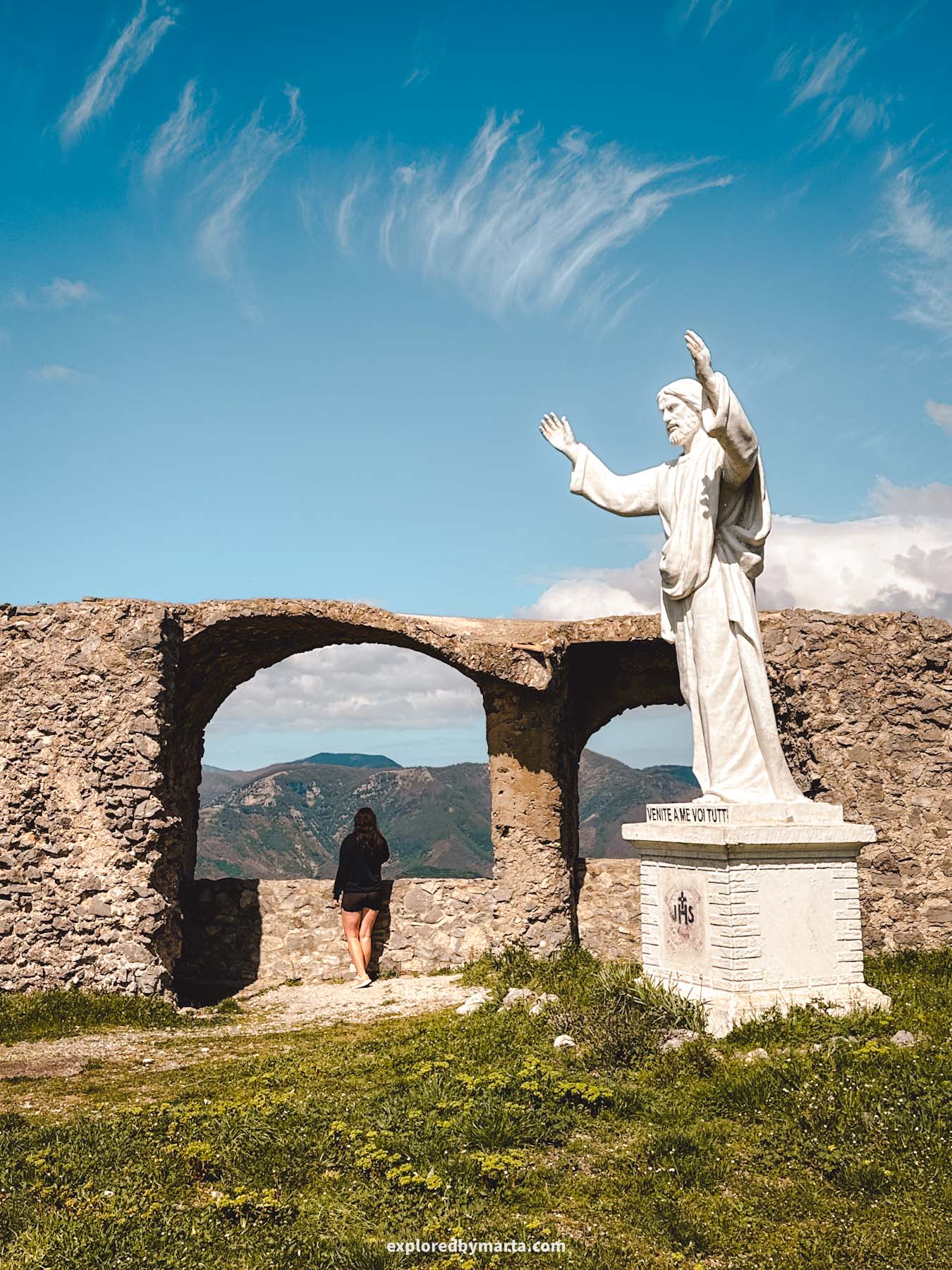 Maiori, Italy-hike to Santuario di Maria Santissima Avvocata sanctuary above Maiori, Amalfi Coast