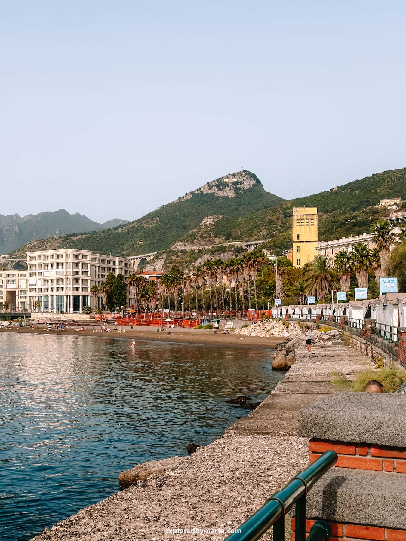 Salerno, Italy-Lungomare di Salerno seafront promenade