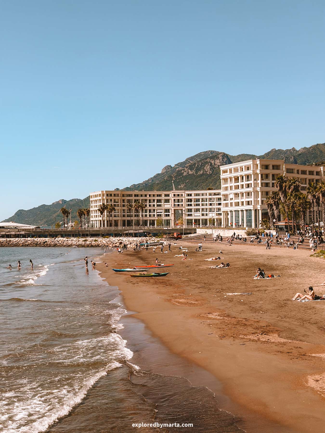 Salerno, Italy- Spiaggia Santa Teresa, Salernos urban beach
