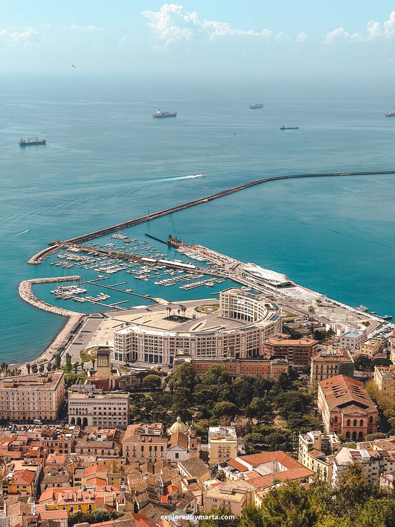 Salerno, Italy-Stazione Marittima di Salerno oyster building