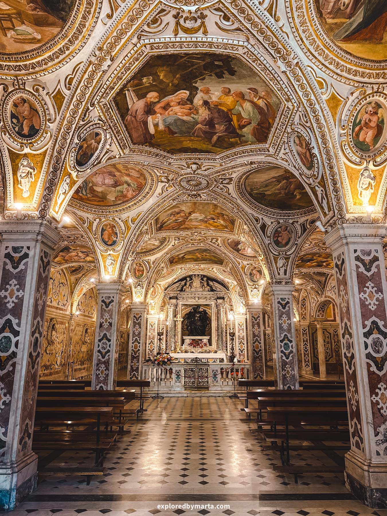 Salerno, Italy-the Crypt of Saint Matthew inside the Cathedral of Salerno