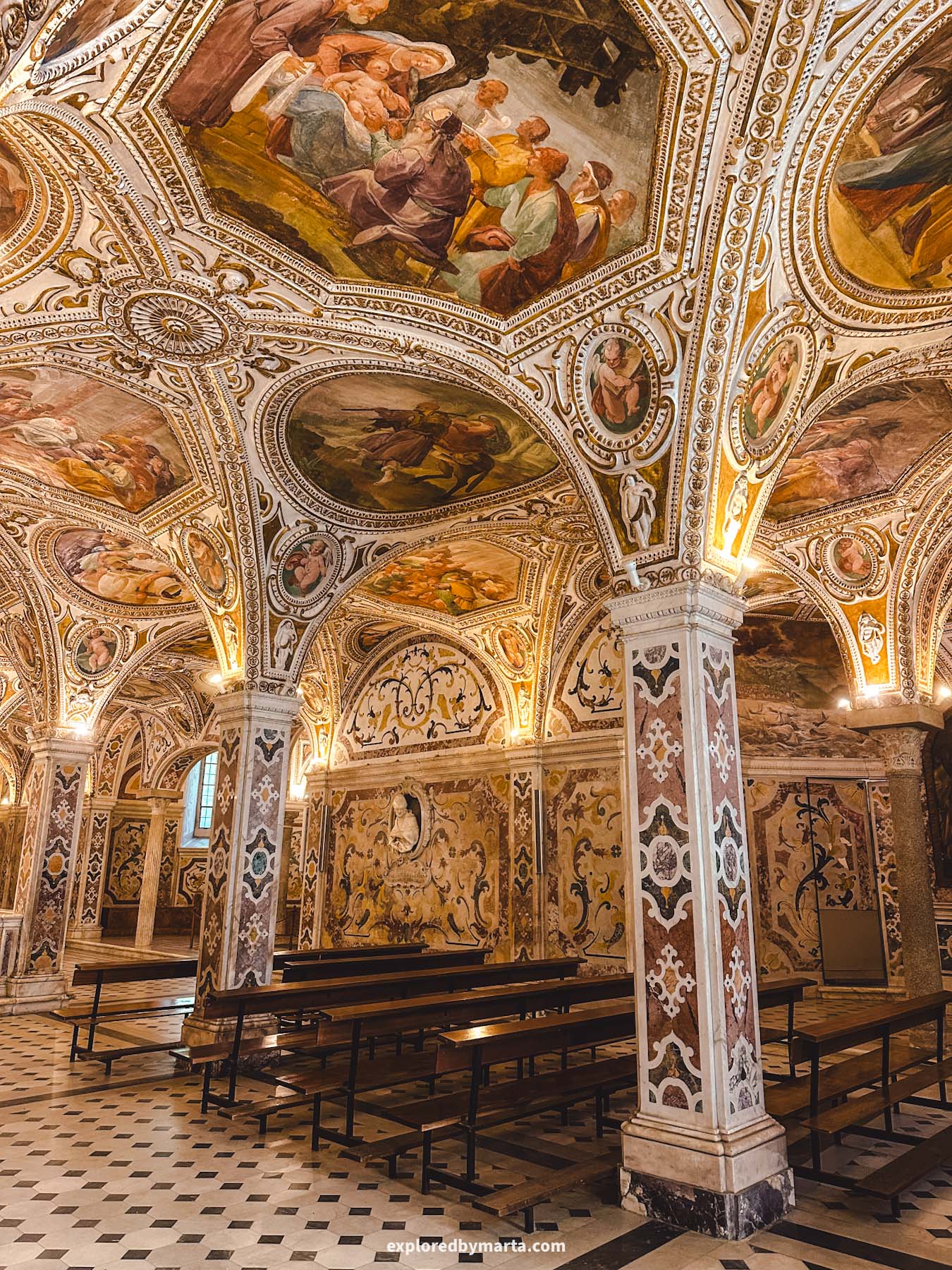 Salerno, Italy-the Crypt of Saint Matthew inside the Cathedral of Salerno