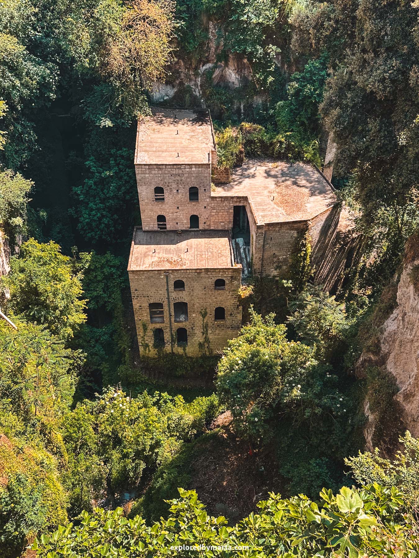 Sorrento, Italy-Vallone dei Mulini river valley in Sorrento