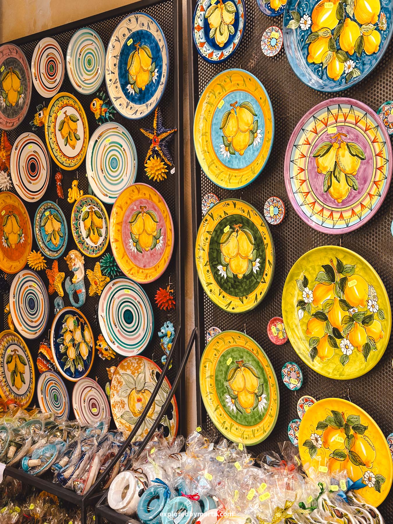 Sorrento, Italy-souvenir shopping on Via San Cesareo in Sorrento