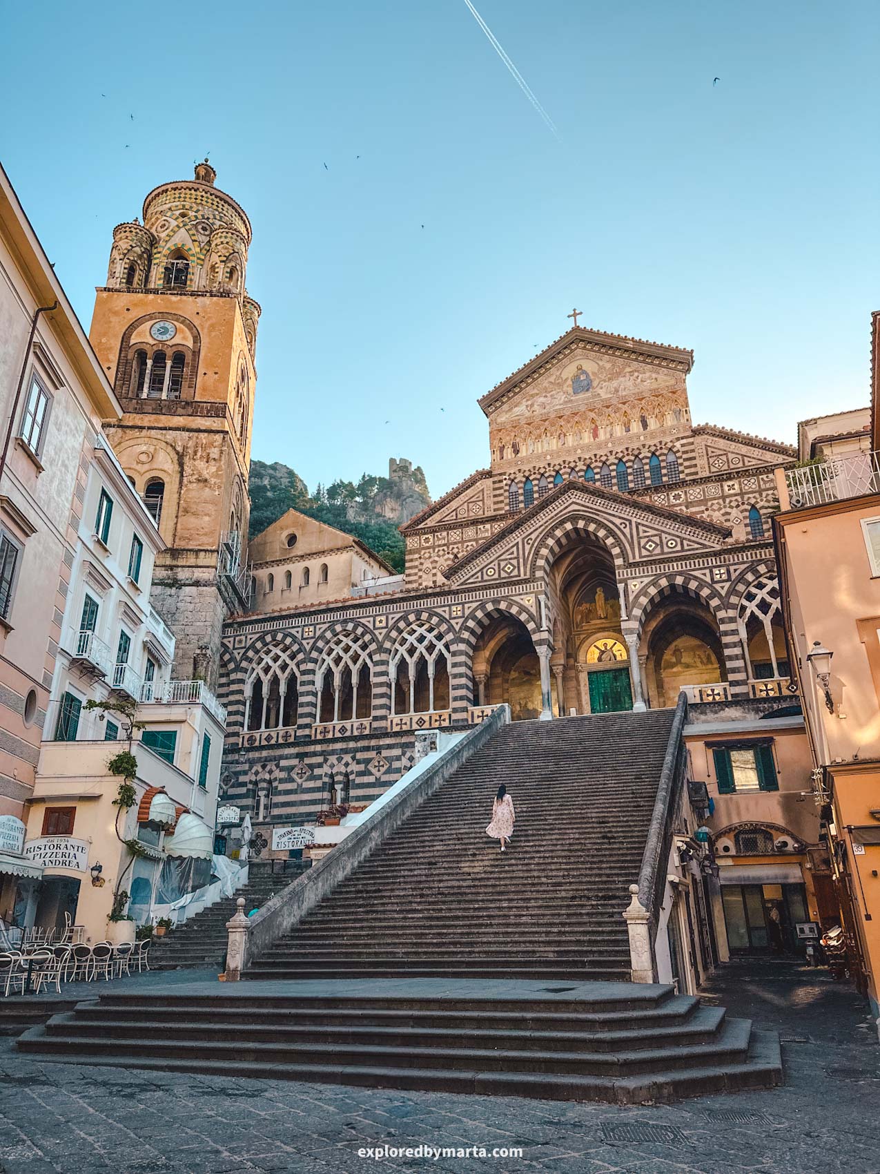 Amalfi Town, Italy-climbing the stairs of Duomo di Sant'Andrea Apostolo is one of the top things to do in Amalfi town