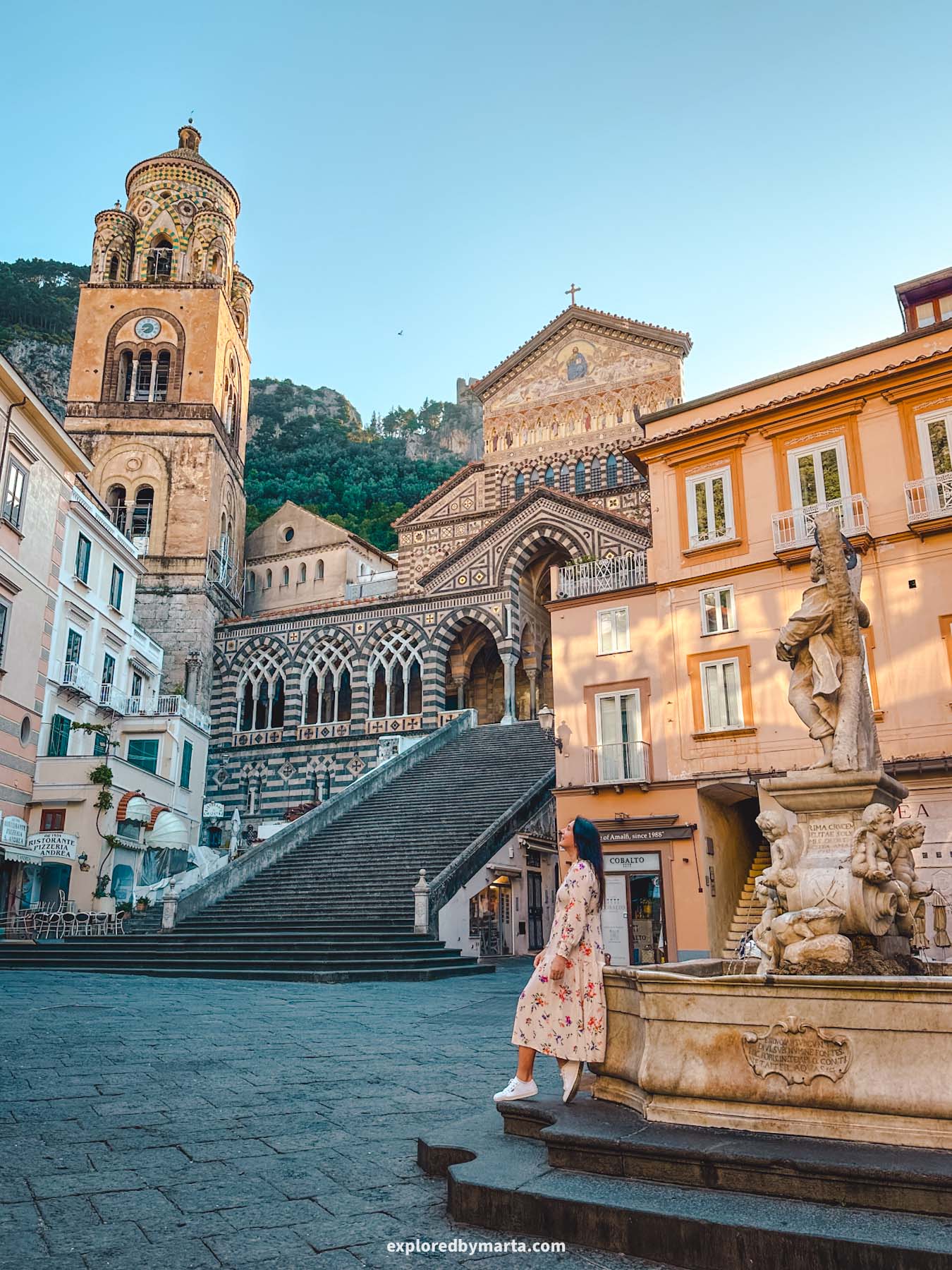 Amalfi Town, Italy-view of Duomo di Sant'Andrea Apostolo in Amalfi
